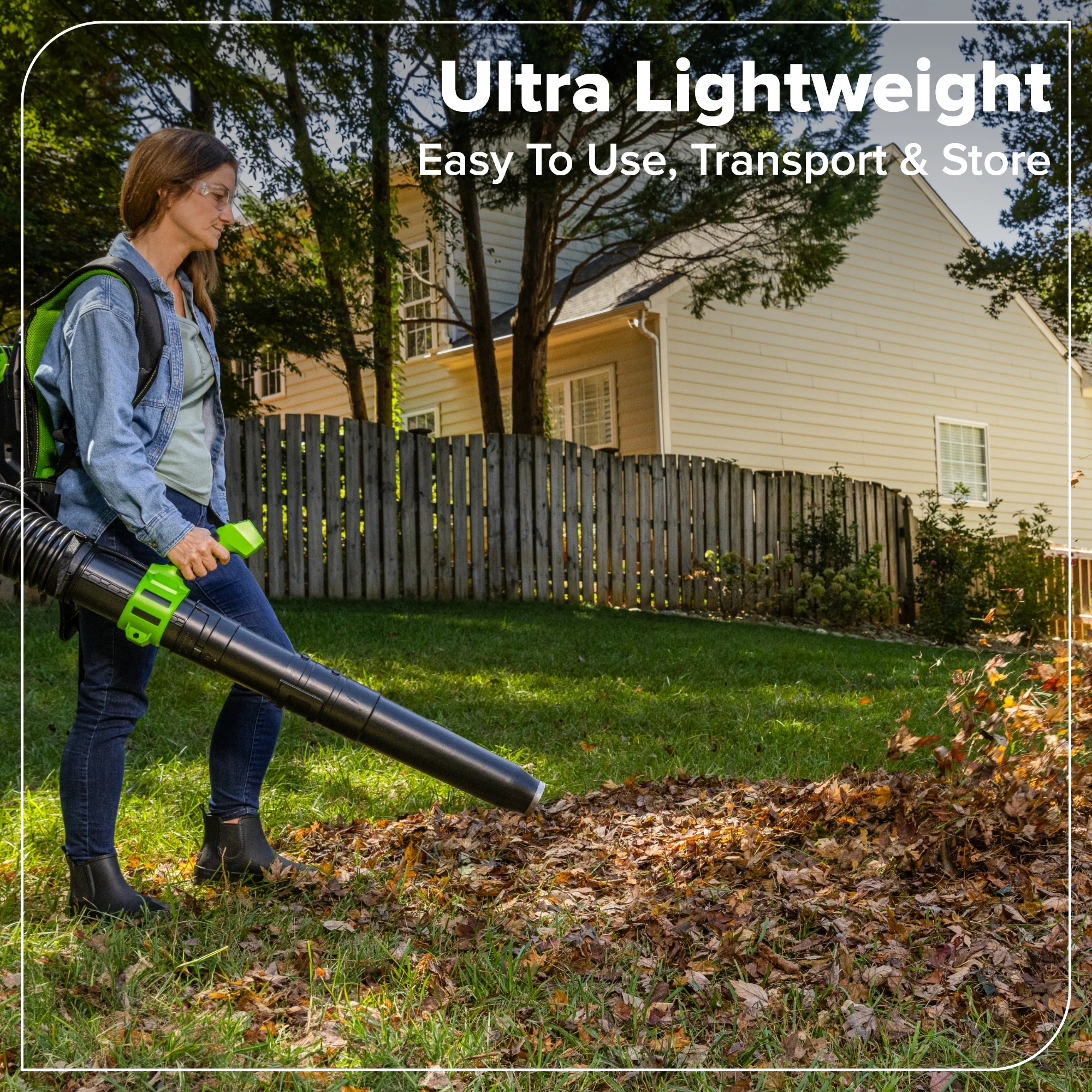 48V (24V x 2) 730 CFM Cordless Battery Dual-Port Backpack Blower: (2) 8.0 Ah Battery, 100W Charger and (2) 3-Ft Cables - Image 8