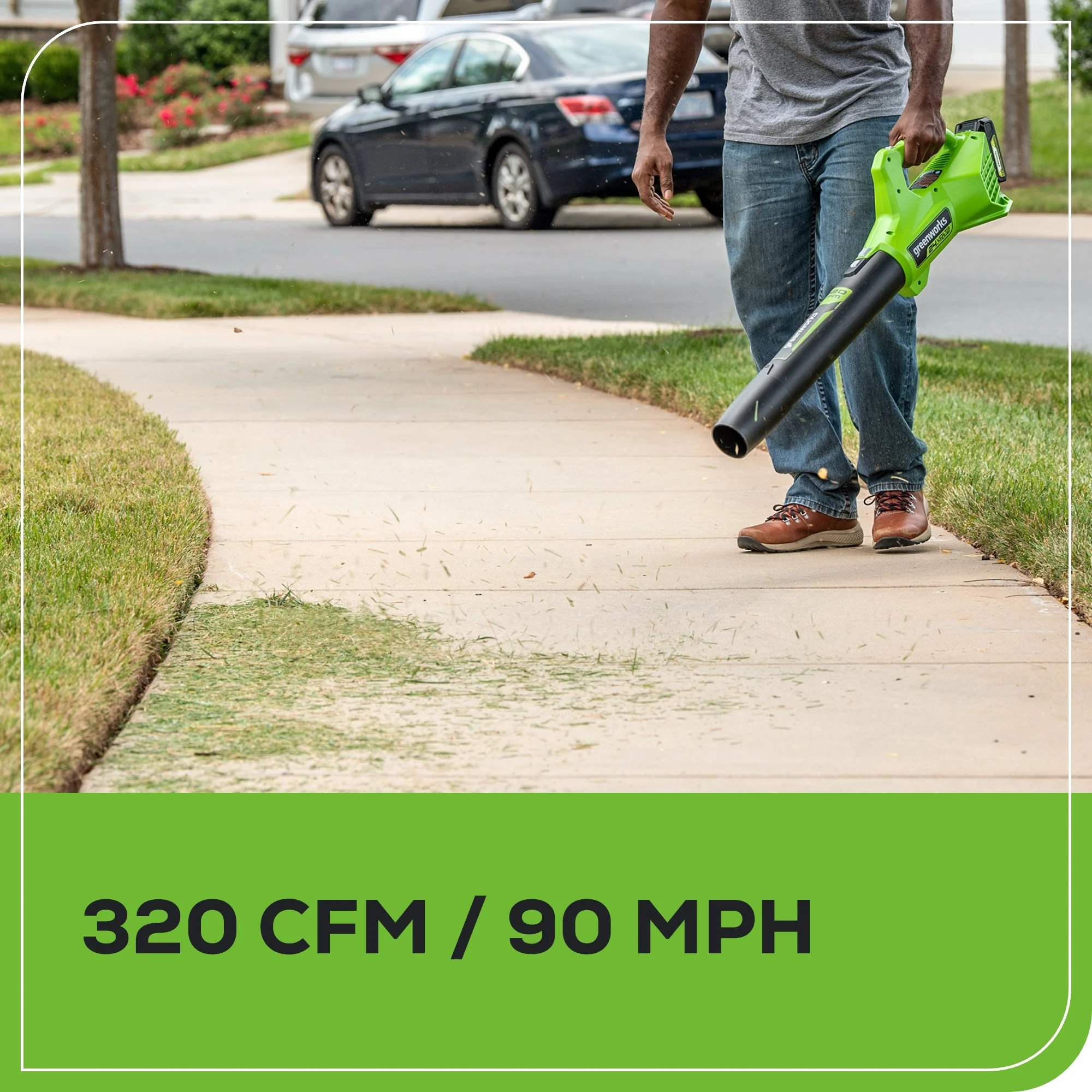 48V (24V x 2) 20" Cordless Battery Push Mower 3pc Combo Kit: (2) 4.0 Ah Batteries and Dual-Port Chargers - Image 10