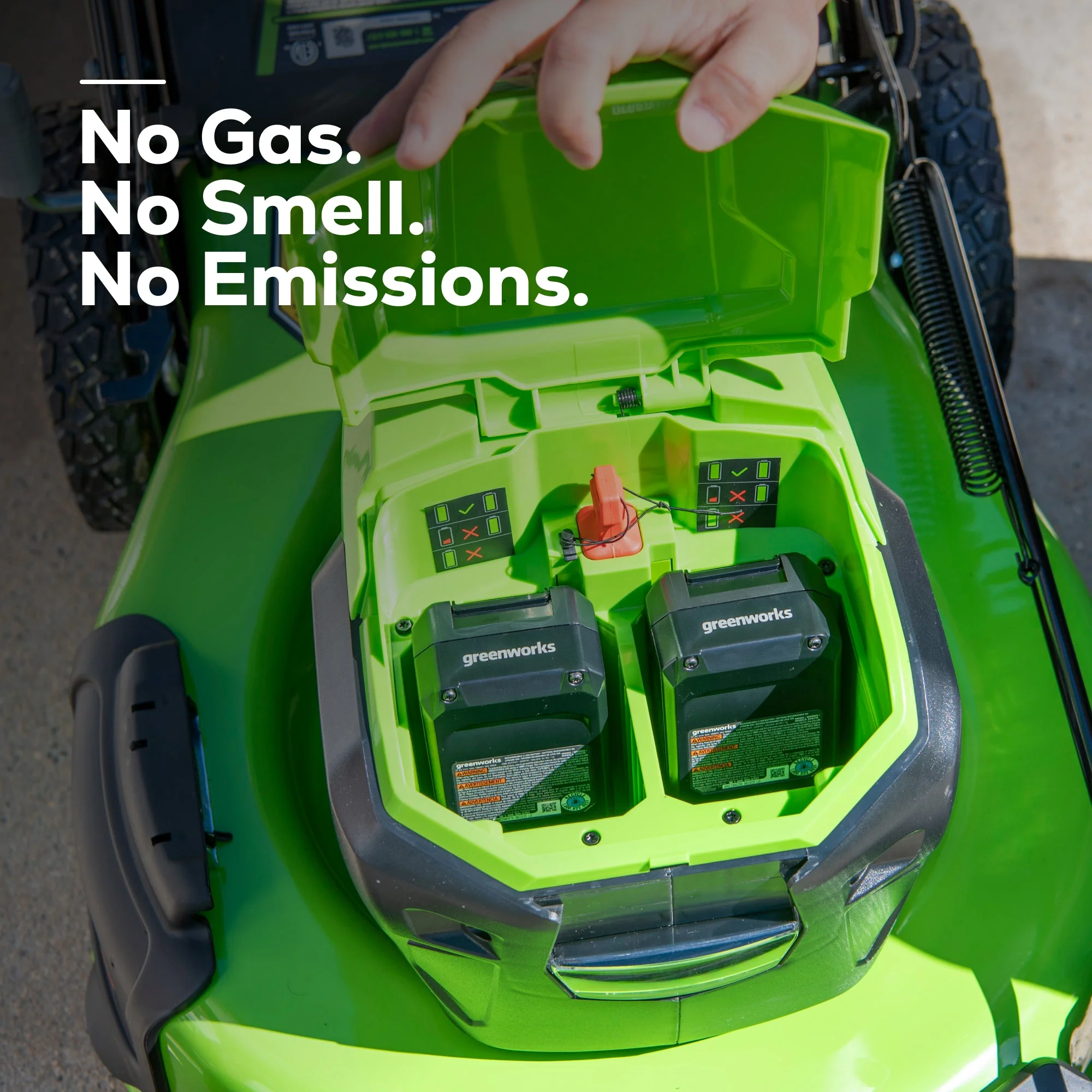 48V (24V x 2) 21" Cordless Battery Self-Propelled Lawn Mower w/ Two (2) 5.0Ah USB Batteries & Dual Port Charger, LM2112S - Image 6