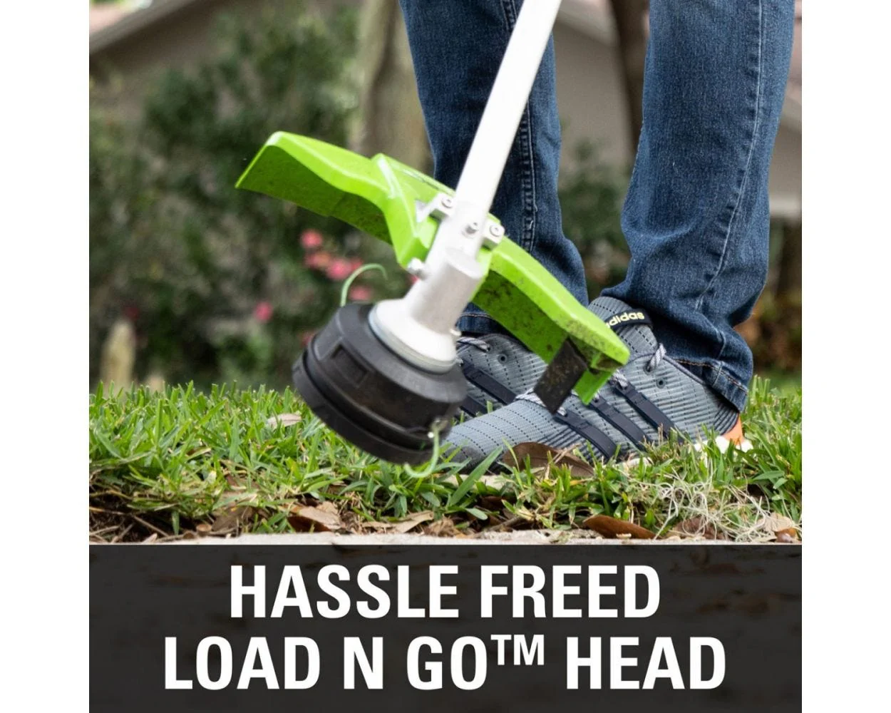 60V 16" Cordless Battery String Trimmer (Attachment Capable) and Horizontal Blower Attachment: 4.0 Ah Battery and Charger - Image 6