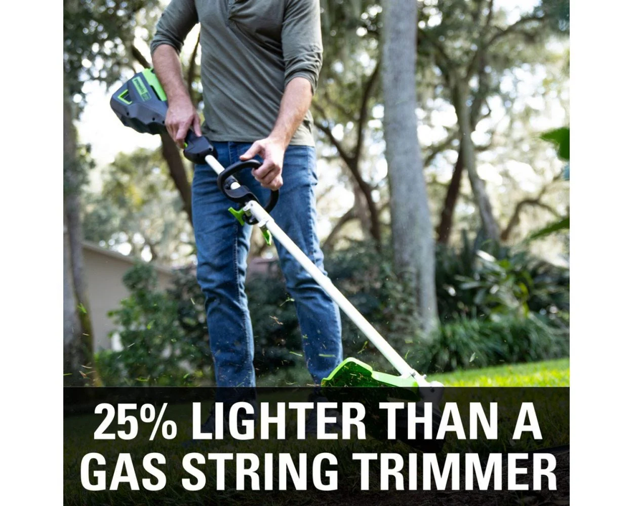60V 16" Cordless Battery String Trimmer (Attachment Capable) and Horizontal Blower Attachment: 4.0 Ah Battery and Charger - Image 8