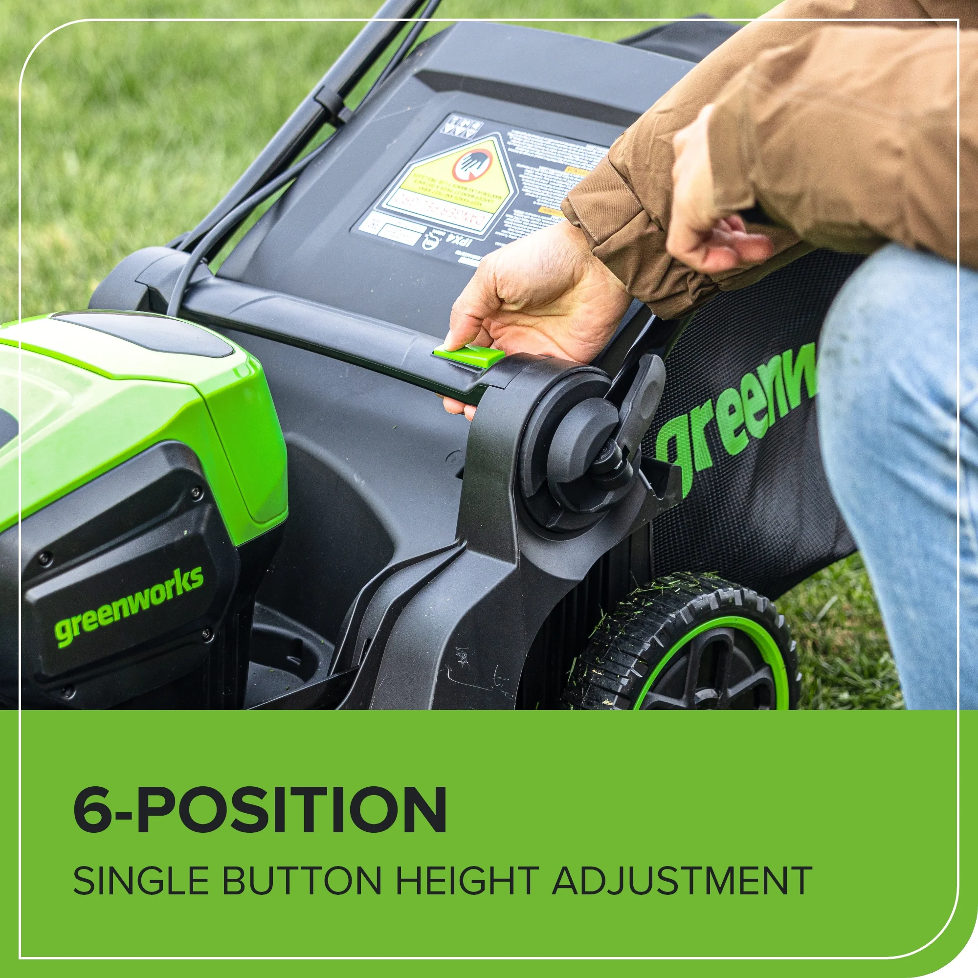60V 17" Cordless Battery Push Lawn Mower and 13" String Trimmer Combo Kit: 4.0 Ah Battery and Charger - Image 7