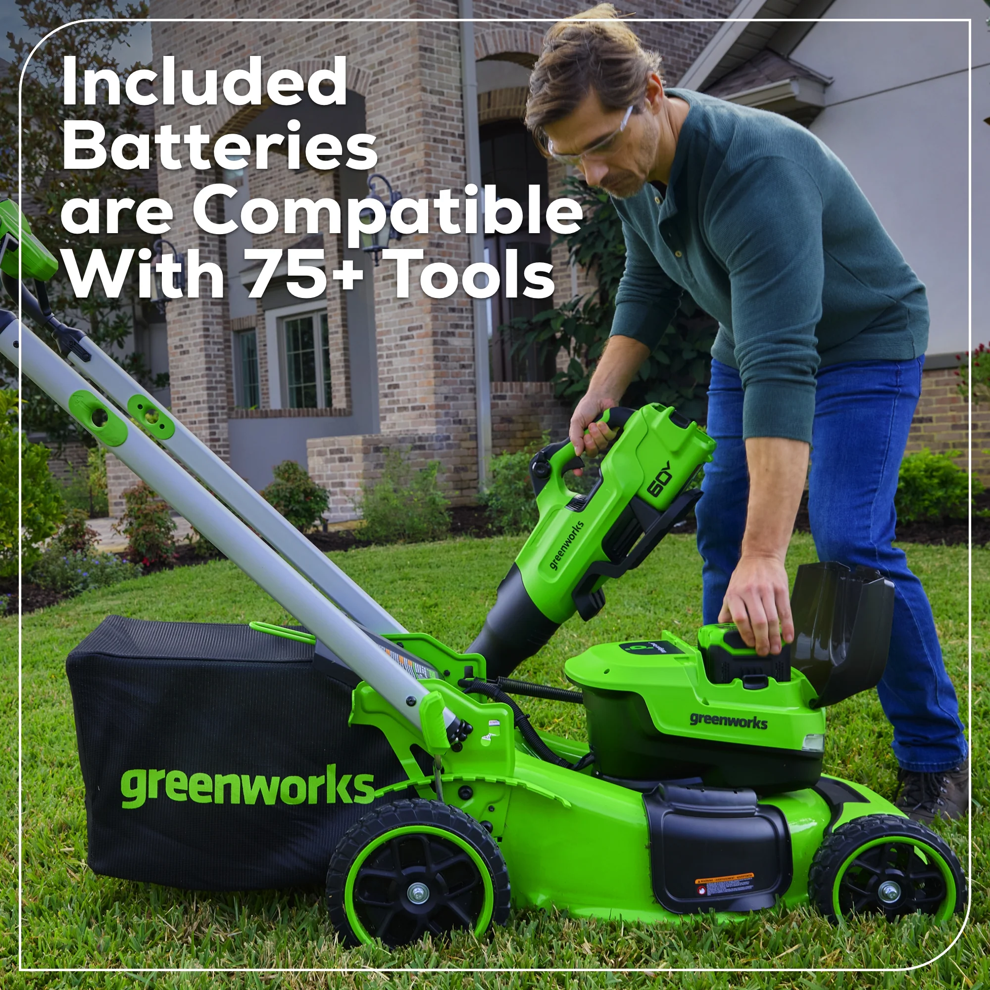 60V 21" Cordless Battery Self-Propelled Mower: (2) 5Ah Battery and 6A Rapid Charger, LM2156S - Image 14