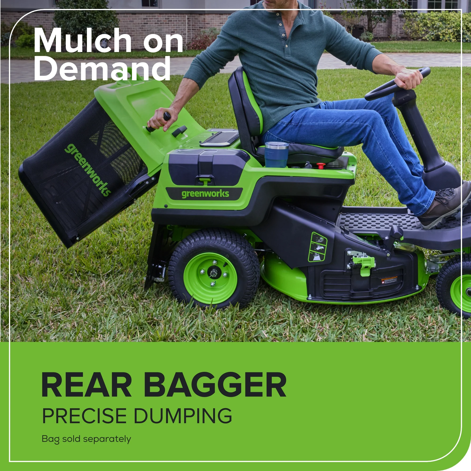 60V 30" CrossoverT Riding Lawn Tractor with (4) 8.0 Ah Batteries and 600-Watt Charger, CRT3062 - Image 9
