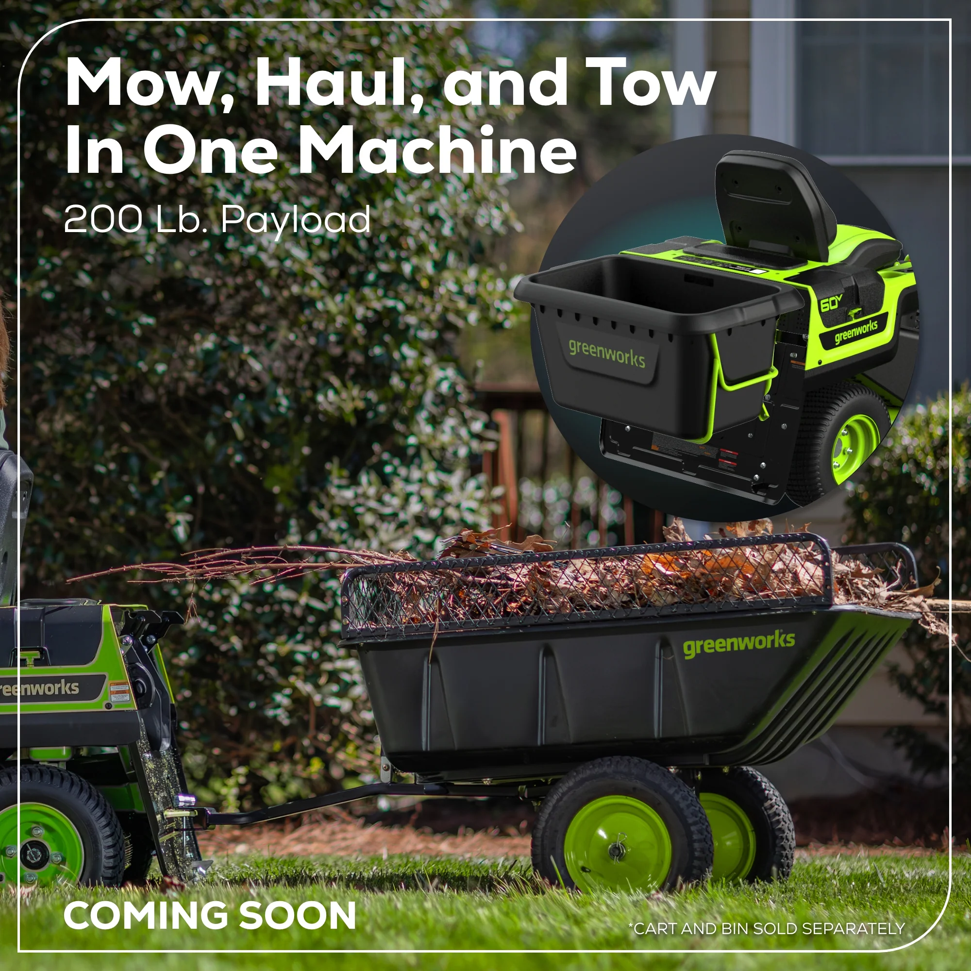 60V 30” CrossoverT Riding Lawn Tractor with (2) 8.0 Ah, (2) 4.0 Ah Batteries & 600-Watt Charger, CRT3061 - Image 19