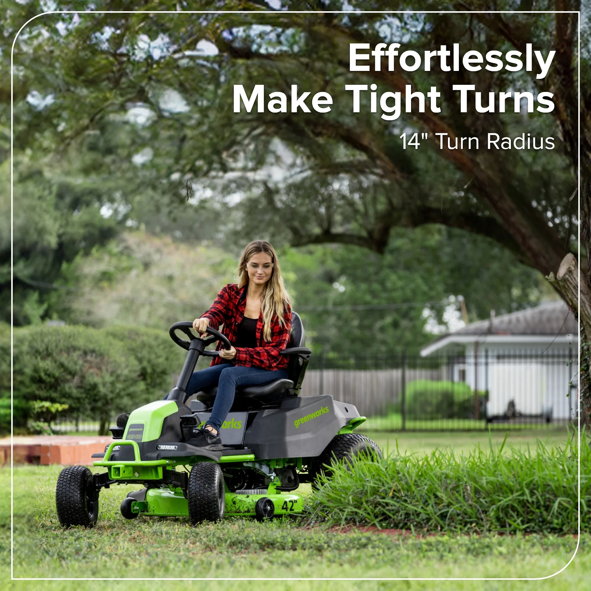 60V 42" Cordless Battery CrossoverT Riding Lawn Mower, (4) 8.0 Ah Batteries and 600W Wall Charger, CRT4262 - Image 18
