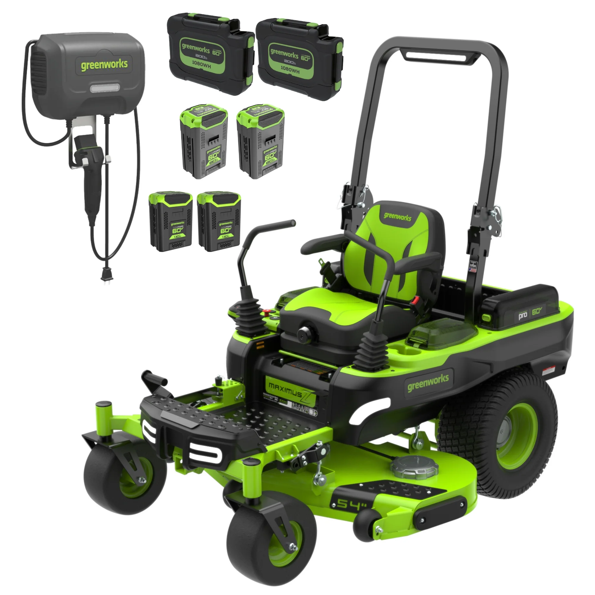 60V 54" MaximusZ Zero Turn Riding Mower: (2) 20.0 Ah (2) 8.0 Ah and (2) 4.0 Ah Batteries and 1.5kW Charger, MZ5461 - Image 23