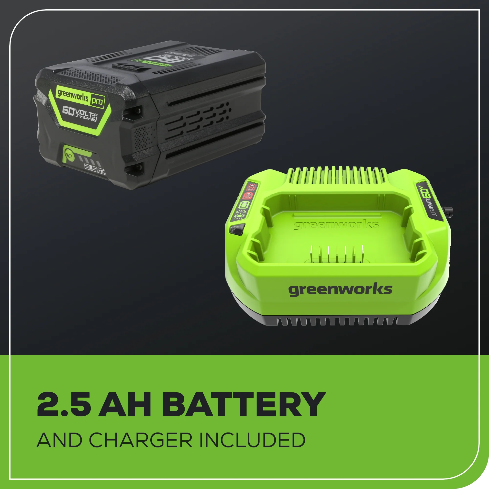 60V Cordless Battery 300 Watt Power Inverter: 2.5 Ah Battery and Charger - Image 11