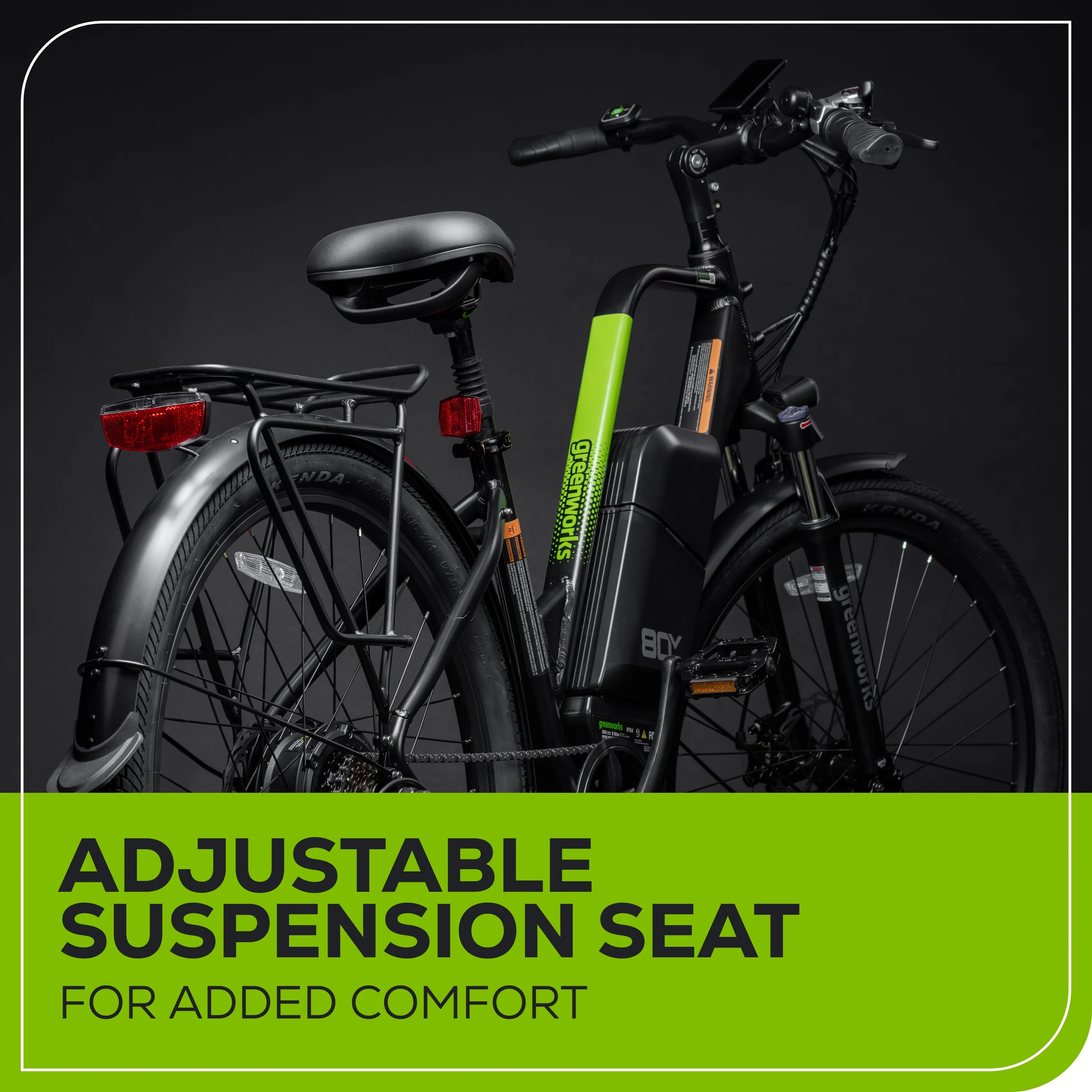 80V VENTURE Series 27.5" Electric Commuter Bike, 4Ah Battery and Charger - Image 8