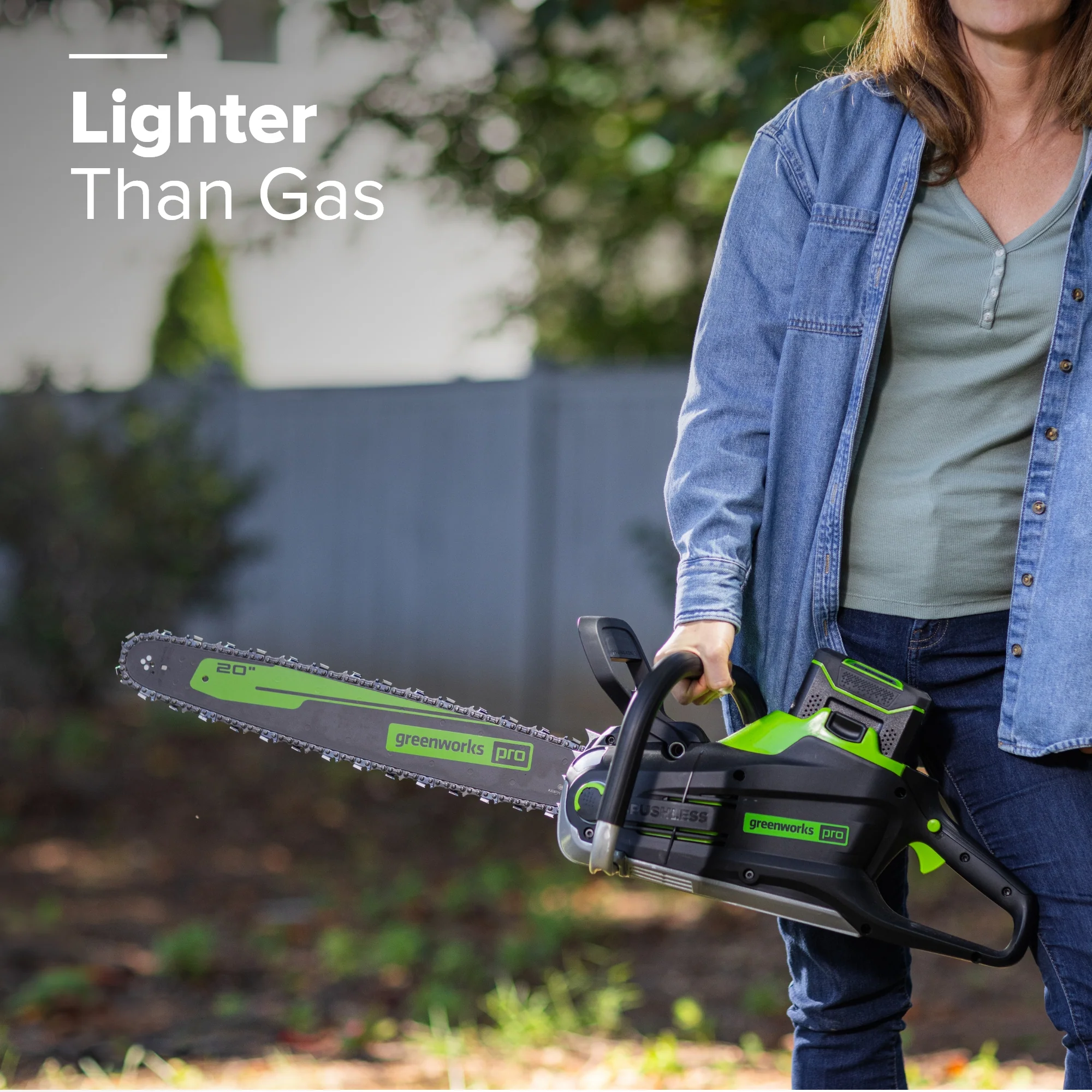 80V 20" Cordless Battery Chainsaw: 4.0 Ah Battery and Charger - Image 6