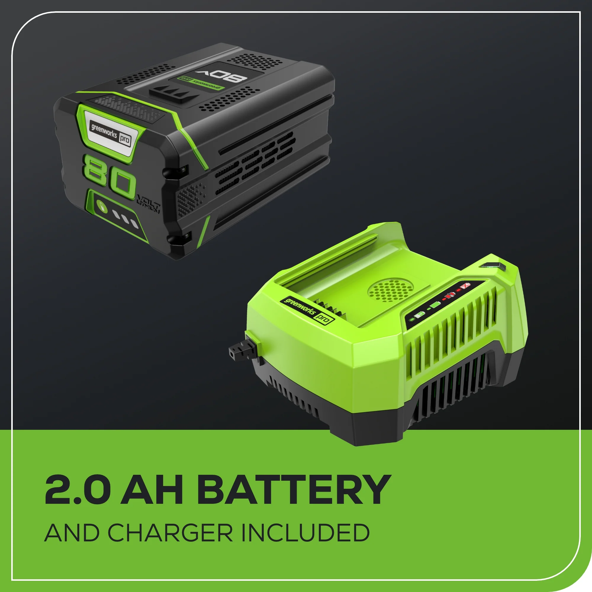 80V 20" Cordless Battery Pole Hedge Trimmer (1.2" cut, 4000 SPM): 2.0 Ah Battery and Charger - Image 11
