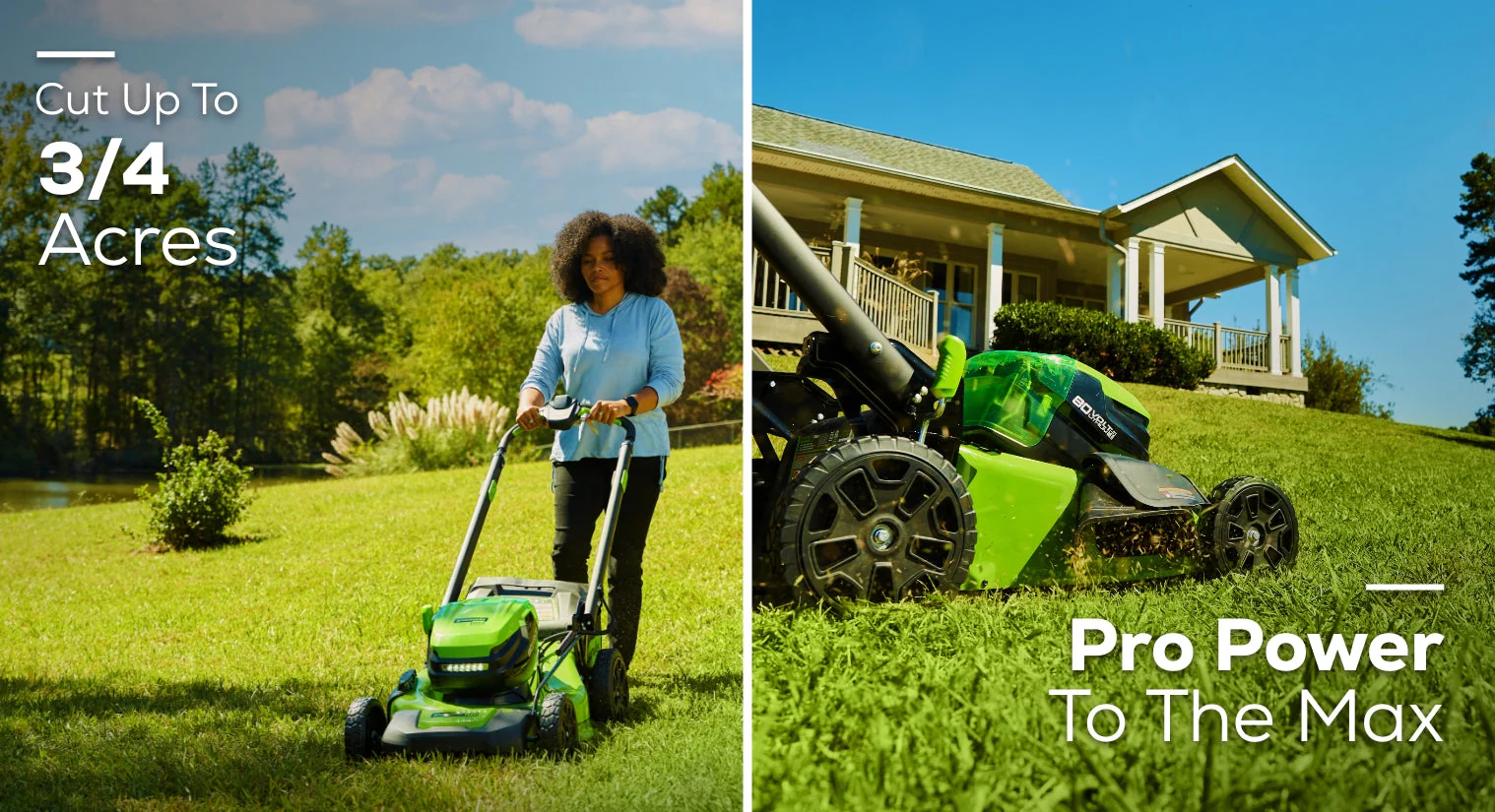 RENEWED 80V 21" Cordless Battery 4-in-1 Self-Propelled Lawn Mower: (1)4.0 Ah, (1)2.0 Ah Battery and Rapid Charger, LM2118S - Image 7