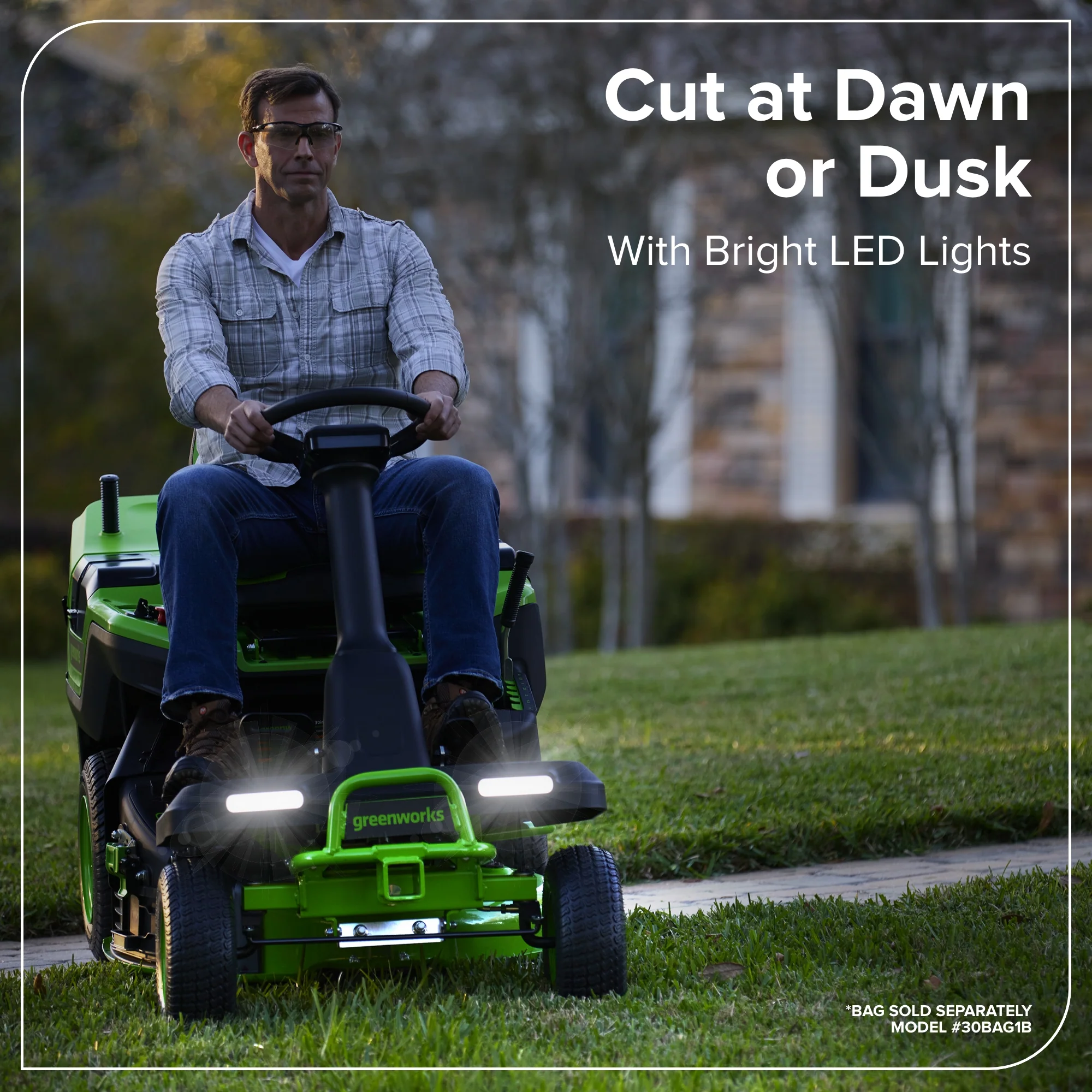 80V 30" CrossoverT Riding Lawn Tractor : (4) 6.0 Ah Batteries and 600-Watt Charger, CRT3081 - Image 12