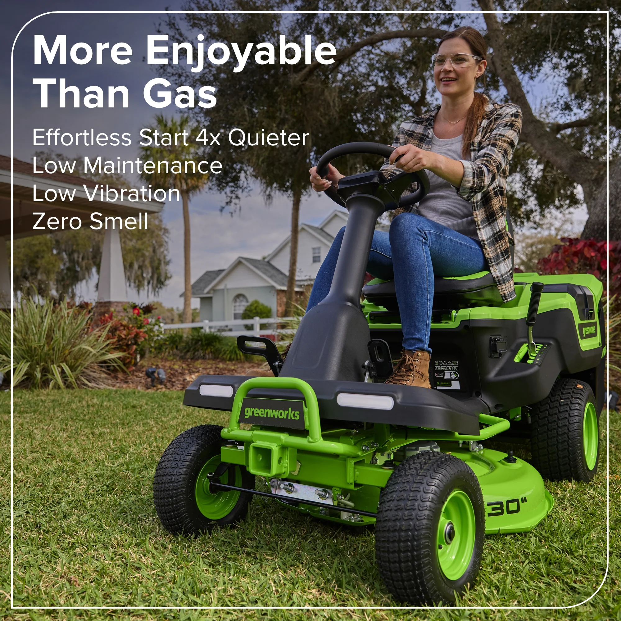 80V 30" CrossoverT Riding Lawn Tractor : (4) 6.0 Ah Batteries and 600-Watt Charger, CRT3081 - Image 8