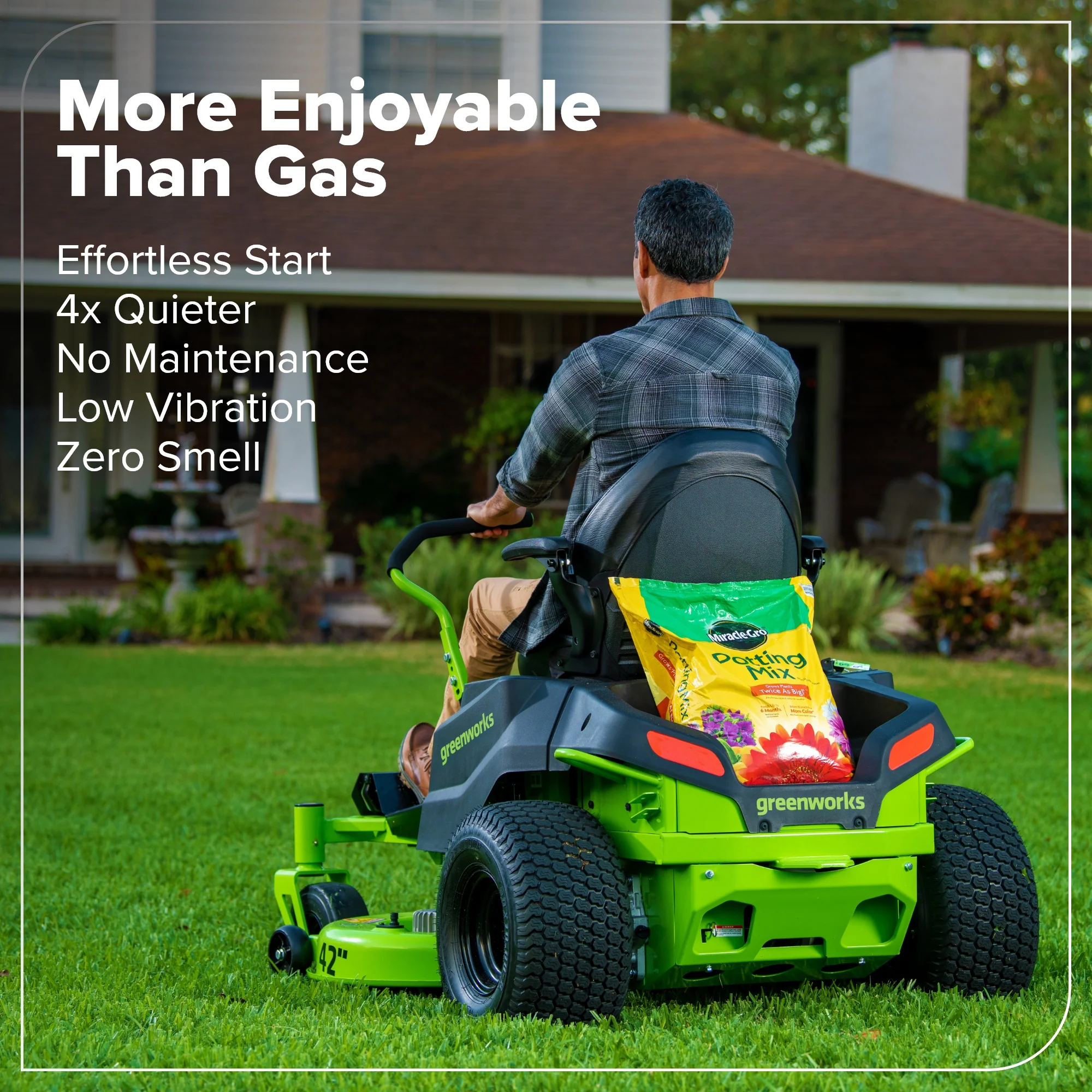 80V 42" Cordless Battery CrossoverZ Zero Turn Lawn Mower, (6) 6Ah Batteries and 600W Wall Charger, CRZ4282 - Image 13