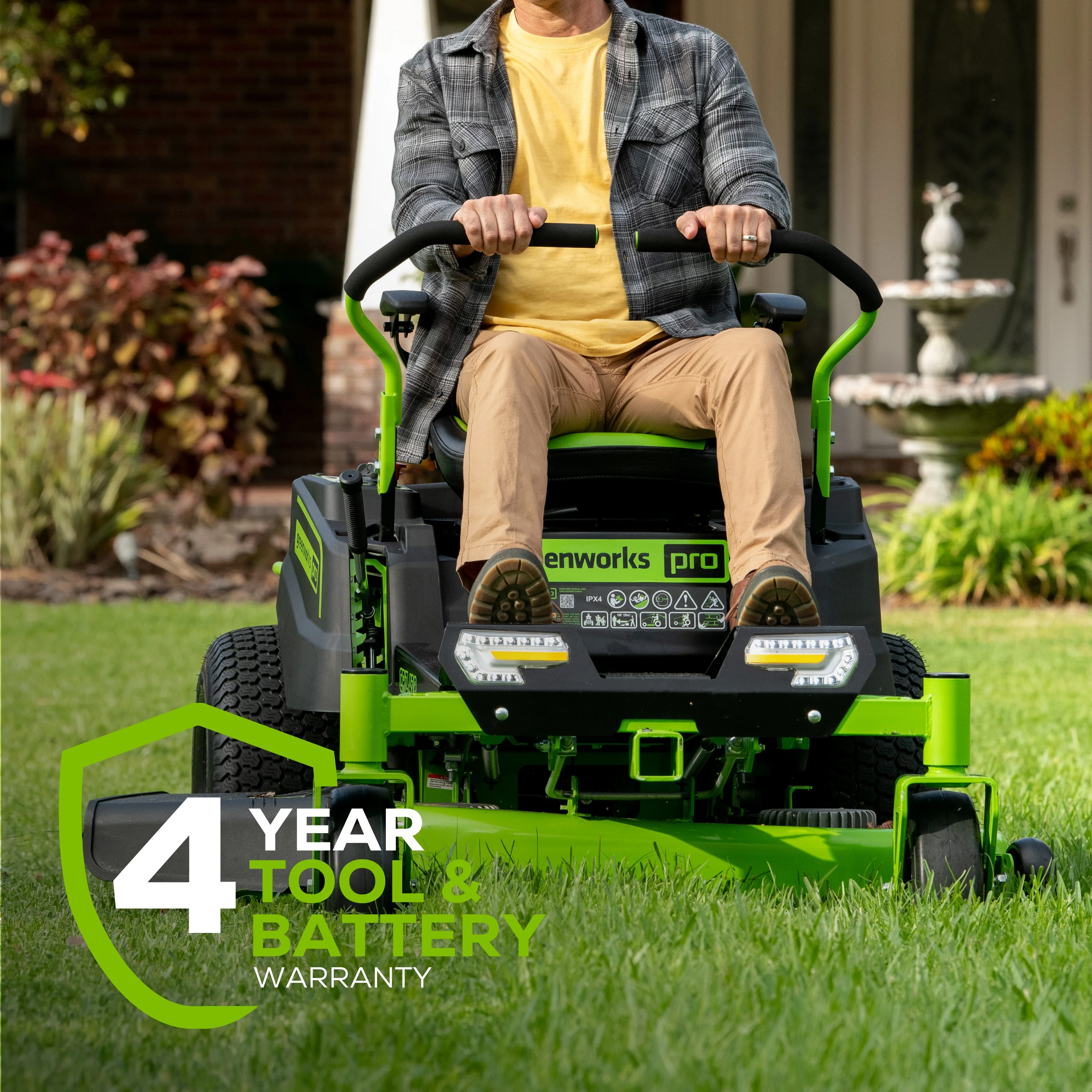 80V 42" Cordless Battery CrossoverT Riding Lawn Mower w/ Six (6) 5.0Ah Batteries and Three (3) Dual Port Turbo Chargers, CRZ4281 - Image 14