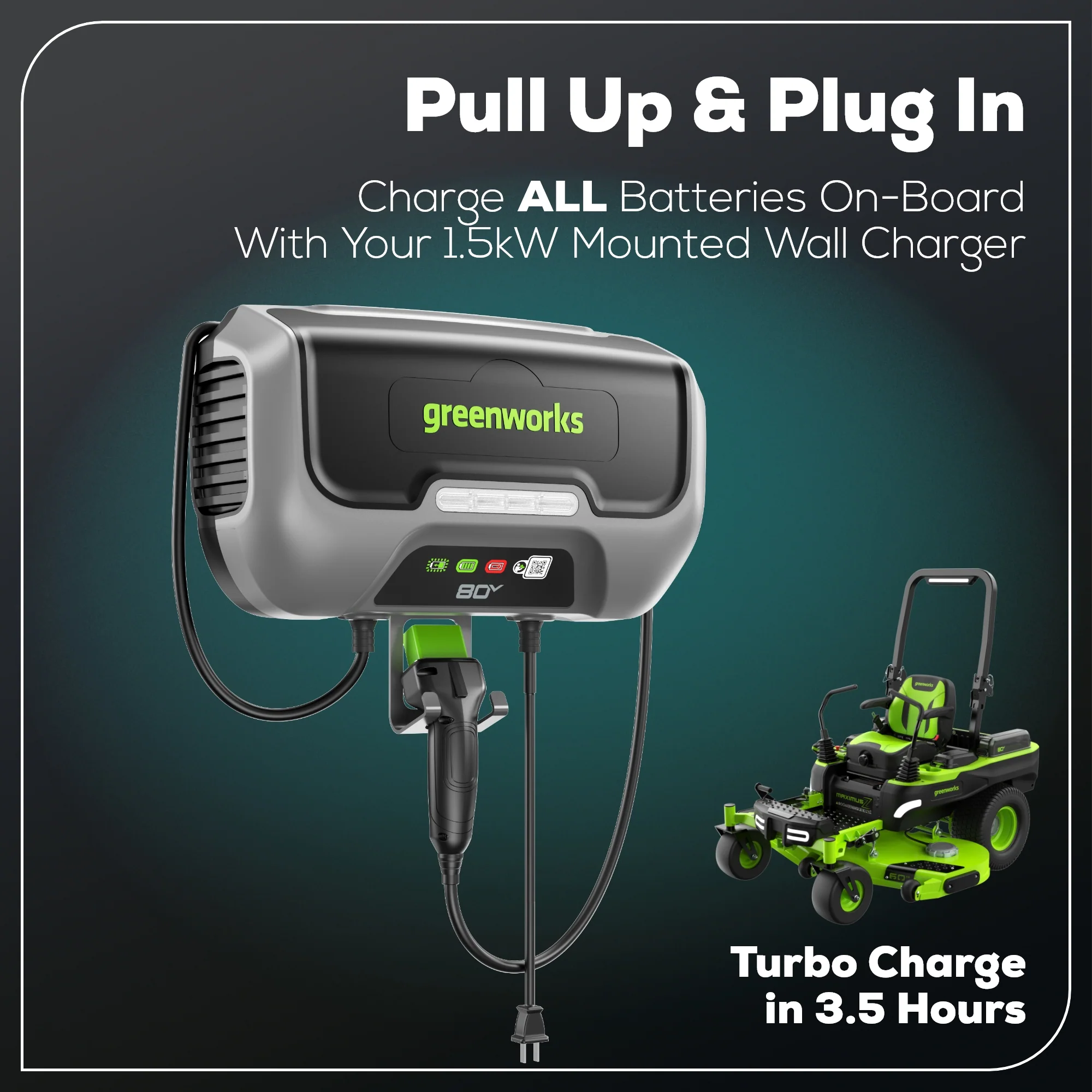 80V 60" MaximusZ Zero Turn Lawn Mower, (4) 8Ah Batteries: (2) 16Ah Batteries and 1.5kW Wall Charger, MZ6081 - Image 14