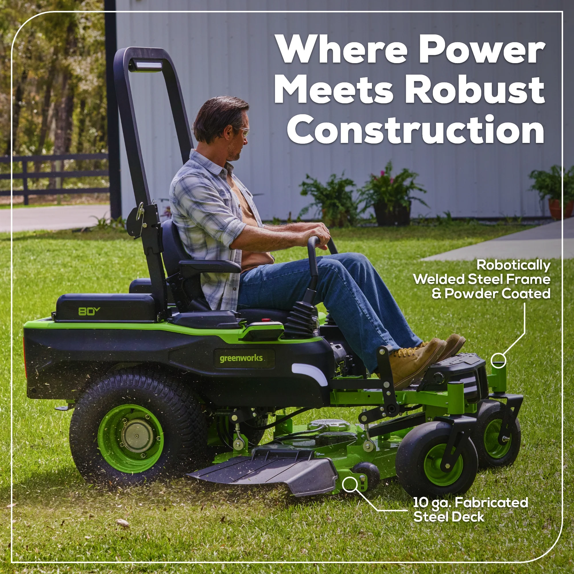 80V 60" MaximusZ Zero Turn Lawn Mower, (4) 8Ah Batteries: (2) 16Ah Batteries and 1.5kW Wall Charger, MZ6081 - Image 16