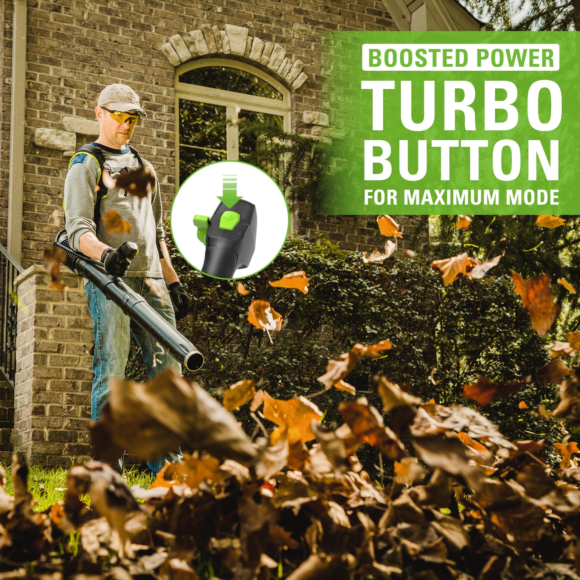 80V 610 CFM Cordless Battery Backpack Blower ,5Ah Battery and Rapid Charger - Image 6