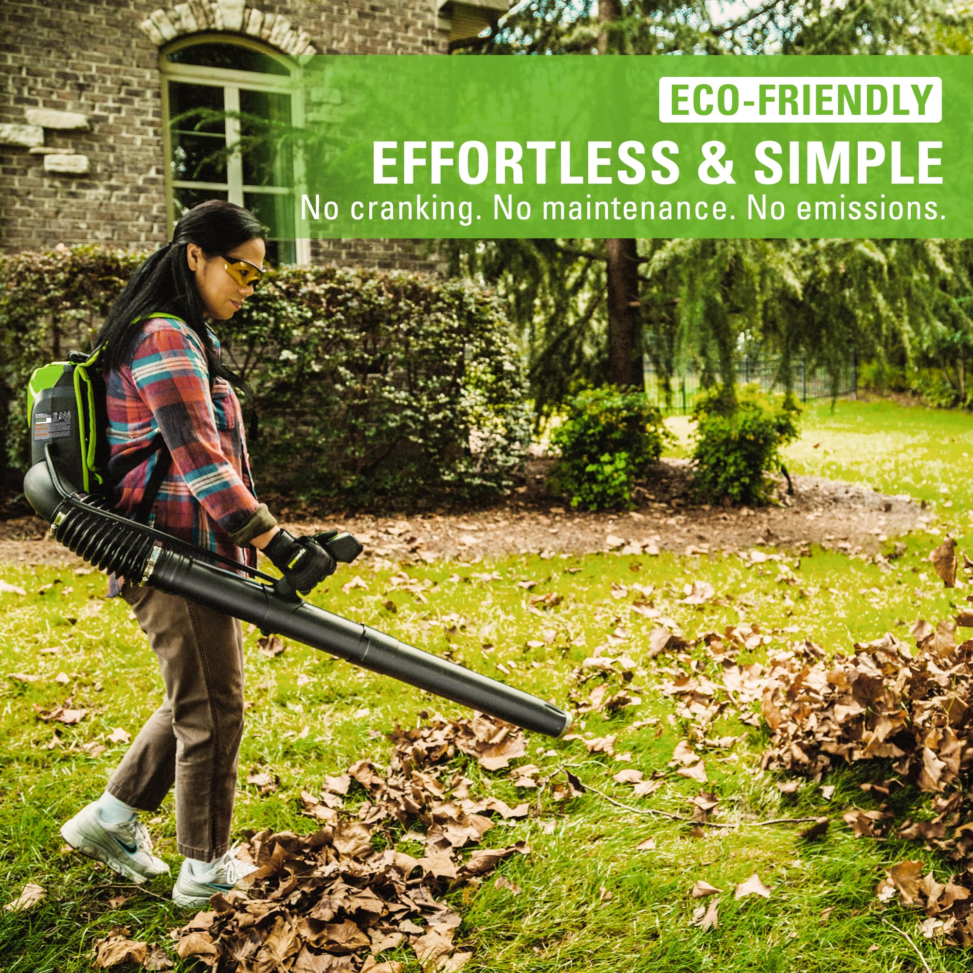 80V 610 CFM Cordless Battery Backpack Blower ,5Ah Battery and Rapid Charger - Image 8