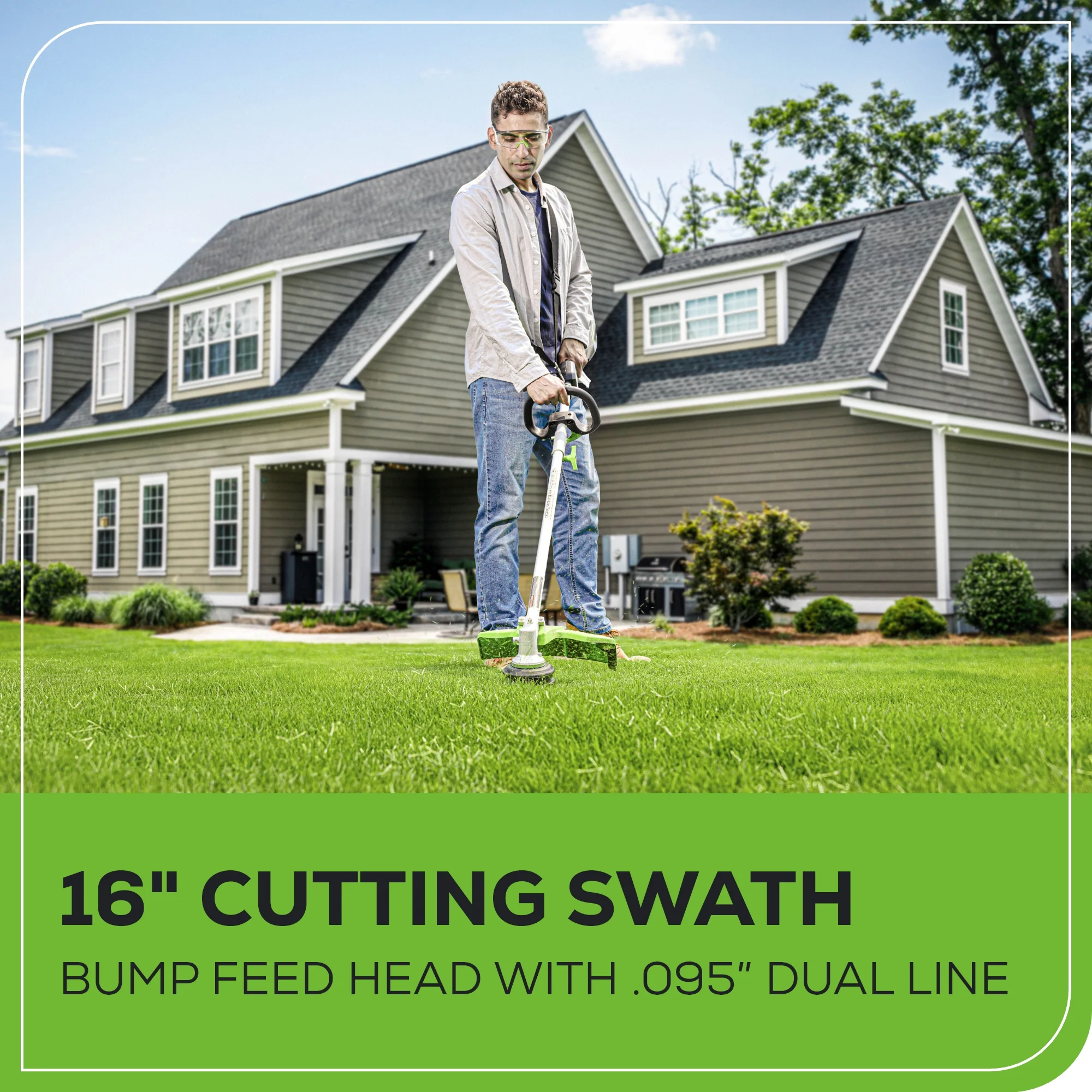 80V 16" Gen3 Cordless Brushless String Trimmer (Attachment Capable): 2.5 Ah Battery and Charger - Image 5