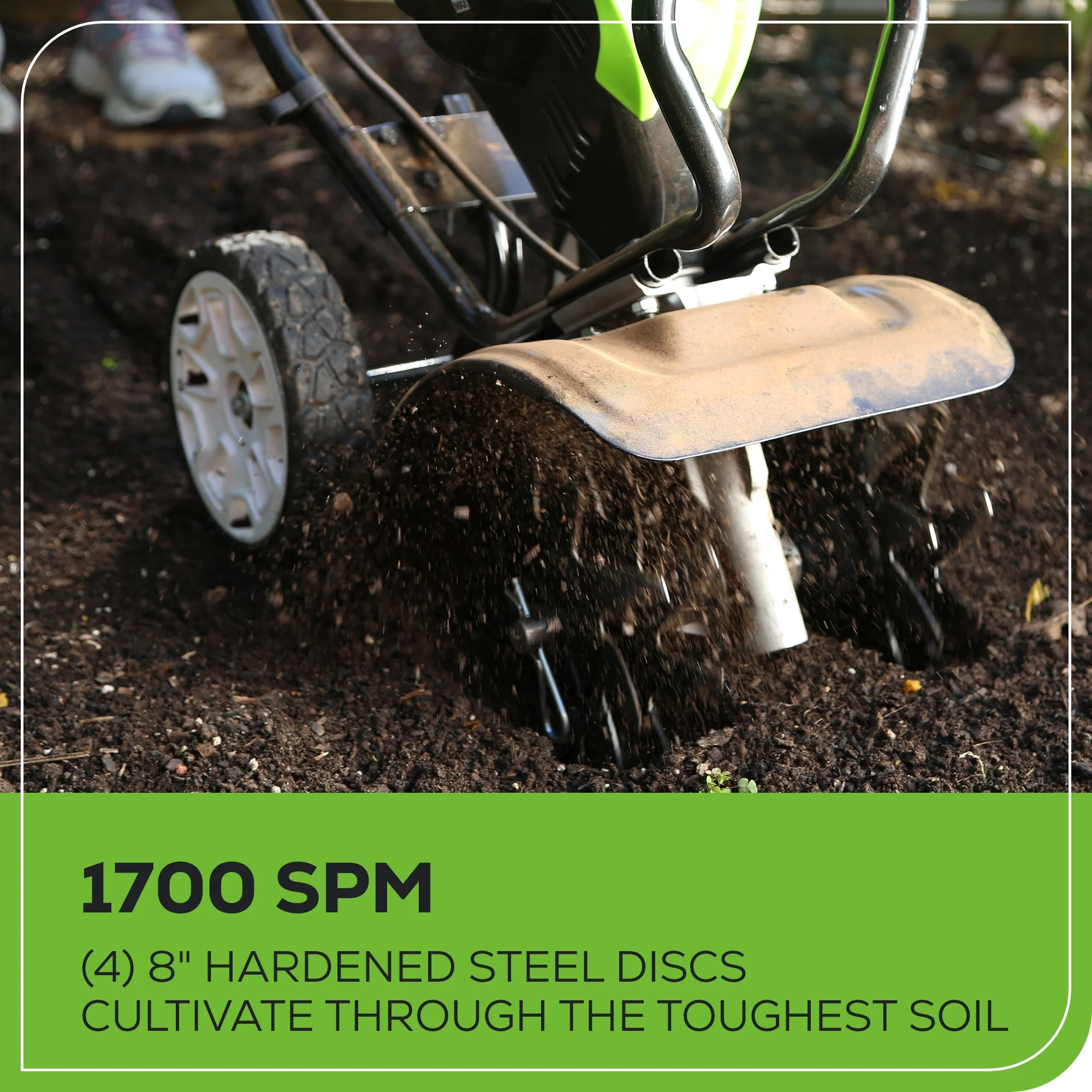 80V 10" Cordless Battery Cultivator / Tiller (Tool Only) - Image 4