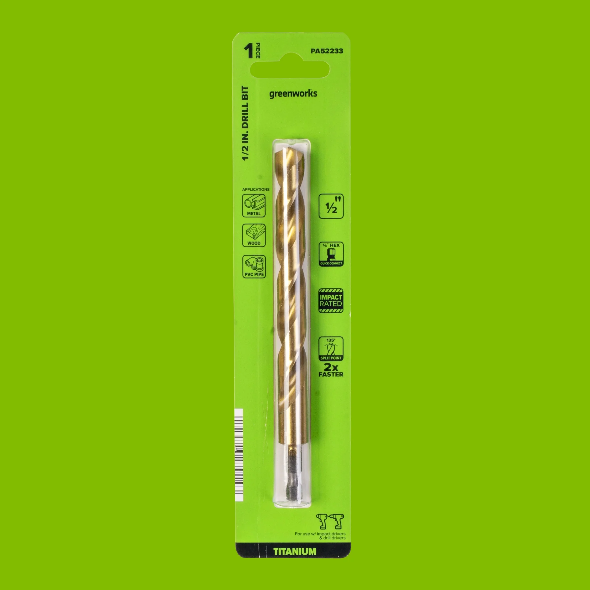 Half Ground 1/2-inch Hex Shank Titanium Drill Bit Set - Image 5