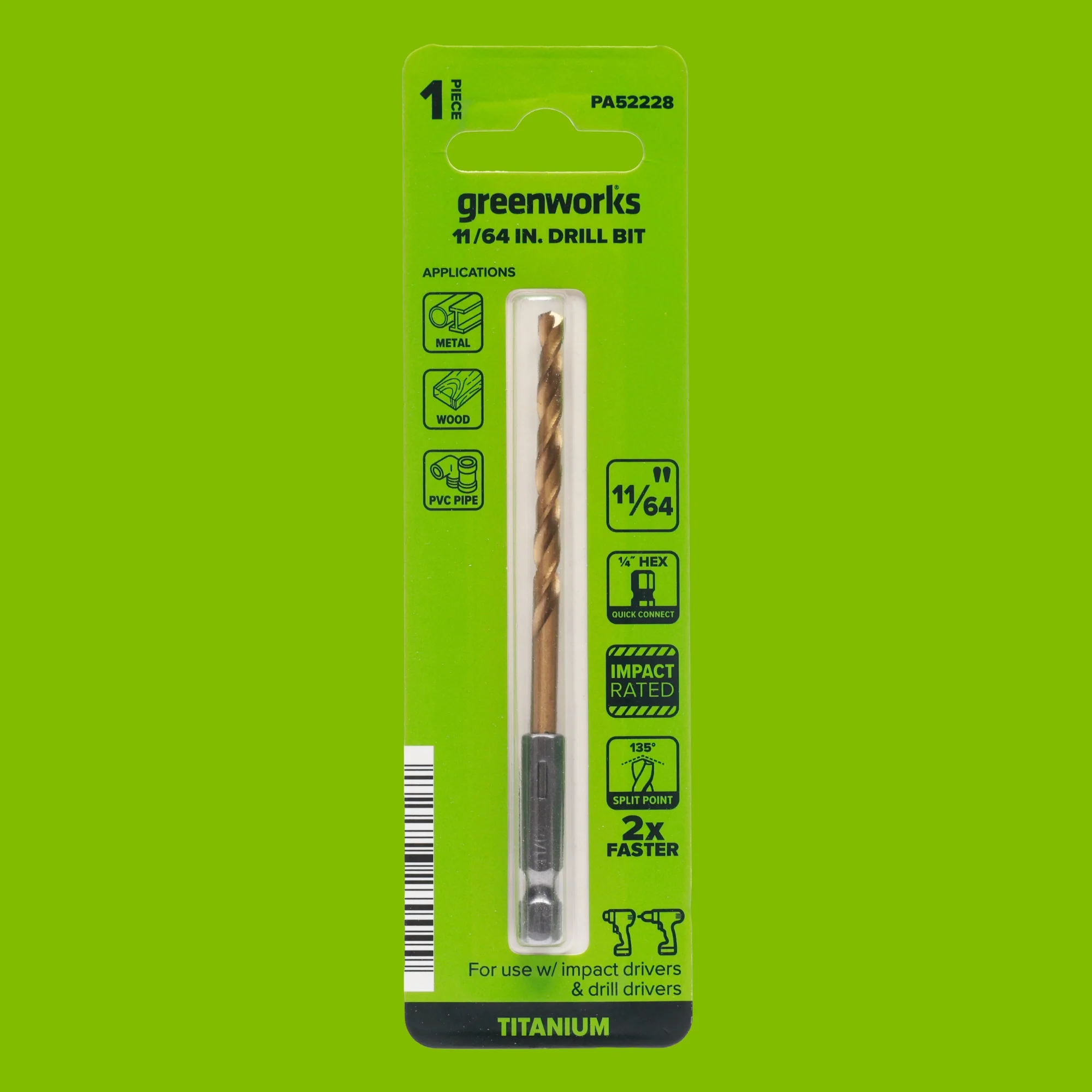 Half Ground 11/64-inch Hex Shank Titanium Drill Bit Set - Image 6