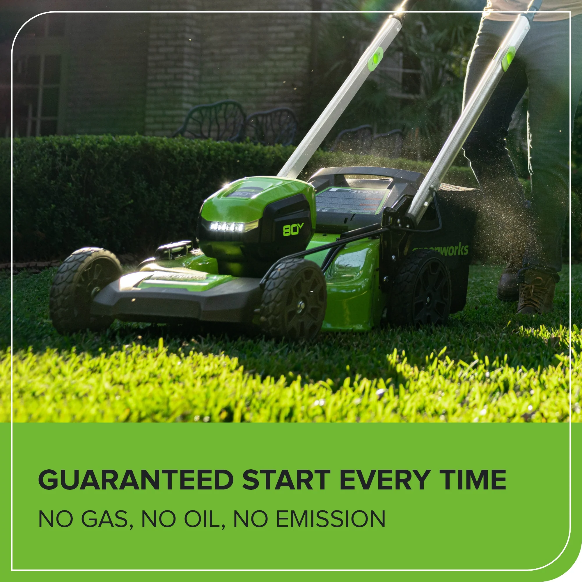 80V 21" Cordless Battery 4-in-1 Push Lawn Mower and 700CFM Blower Combo Kit: 5.0 Ah Battery and 6A Charger - Image 6