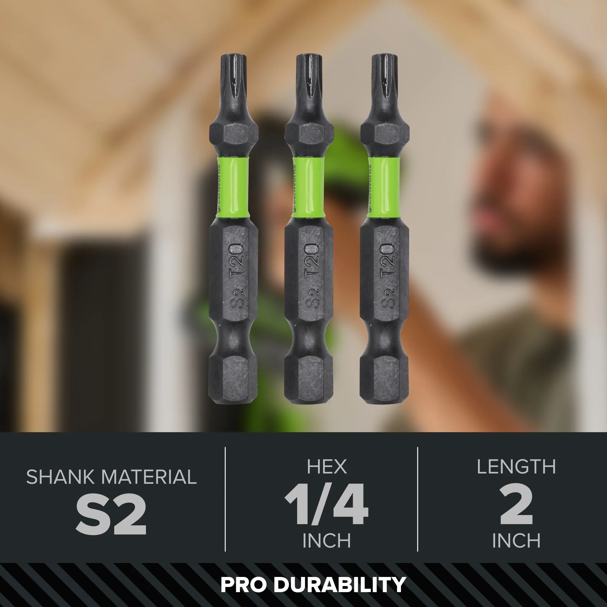 Pro 3-PC S2 2” Impact Rated Bits - Image 2