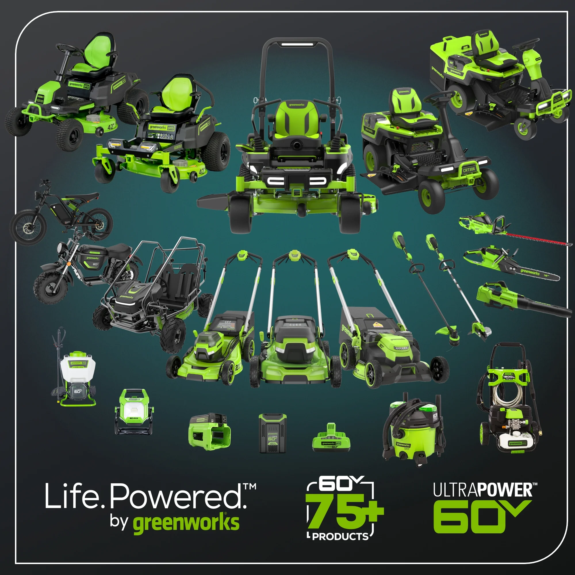 60V 42" Cordless Battery CrossoverT Riding Lawn Mower: (6) 8.0 Ah Batteries and (3) Dual-Port Turbo Chargers, CRT4261 - Image 24
