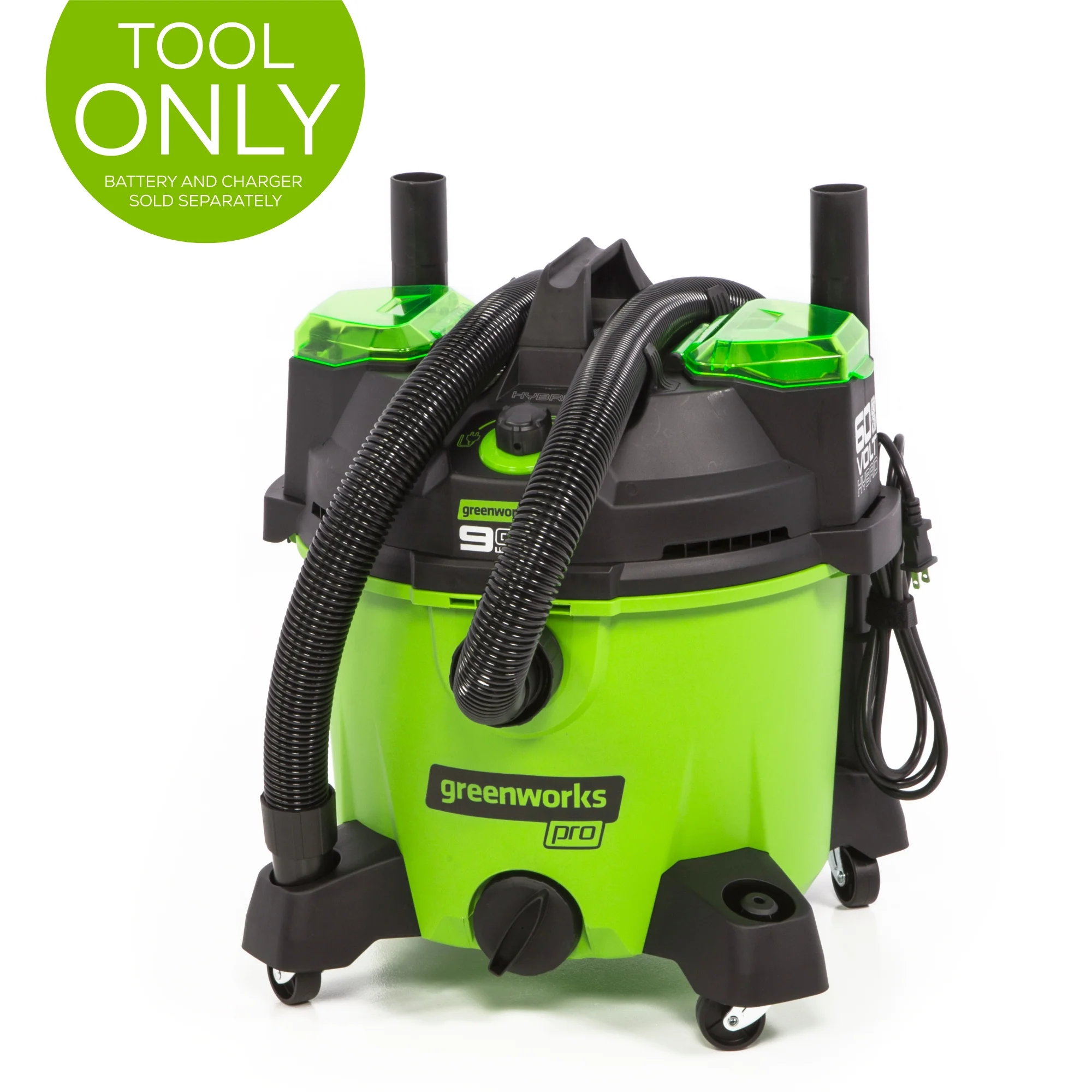 60V 9-Gallon AC/DC Wet / Dry Vacuum (Tool Only) - Image 3