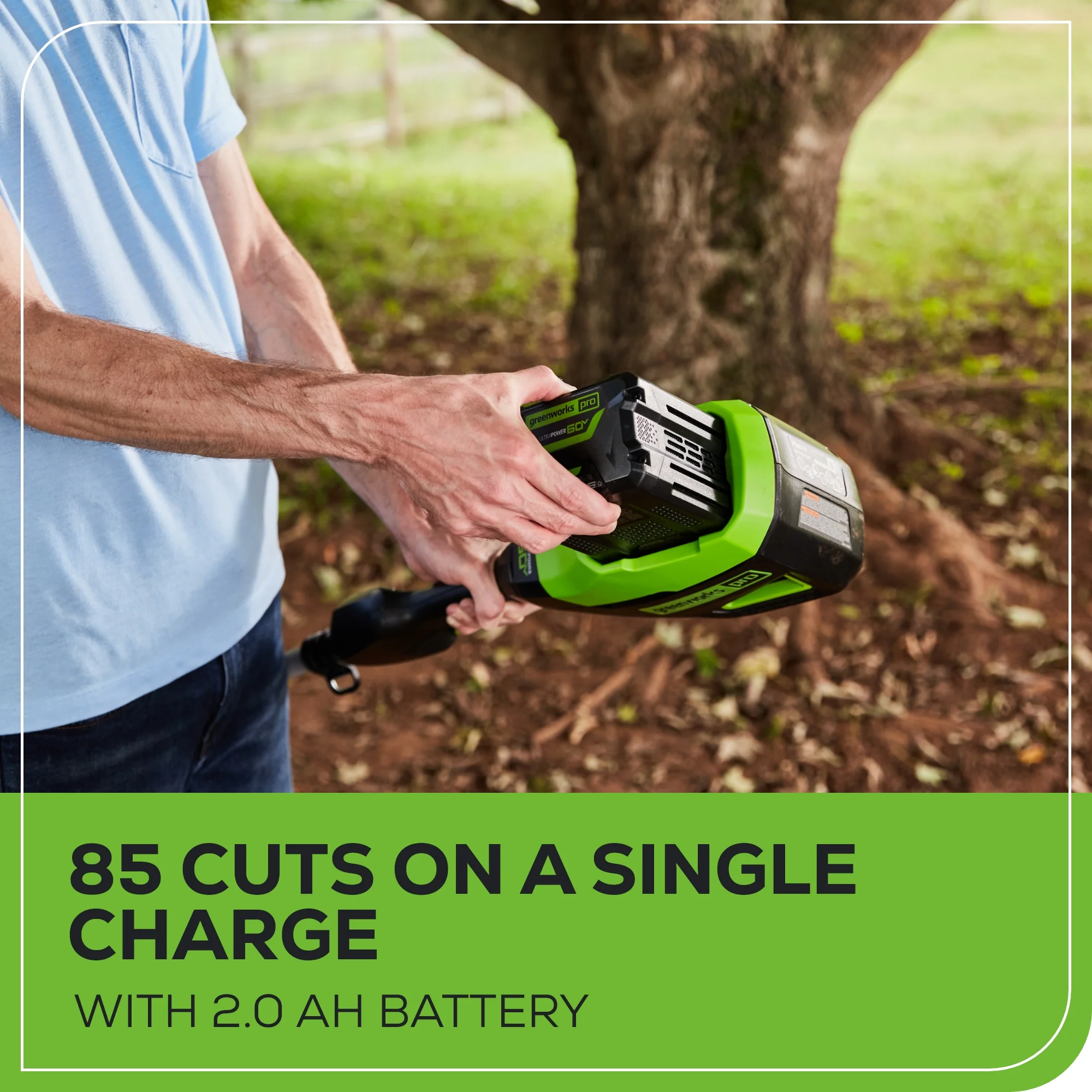 60V 10" Cordless Battery Pole Saw w/ 2.0 Ah Battery & Charger - Image 7