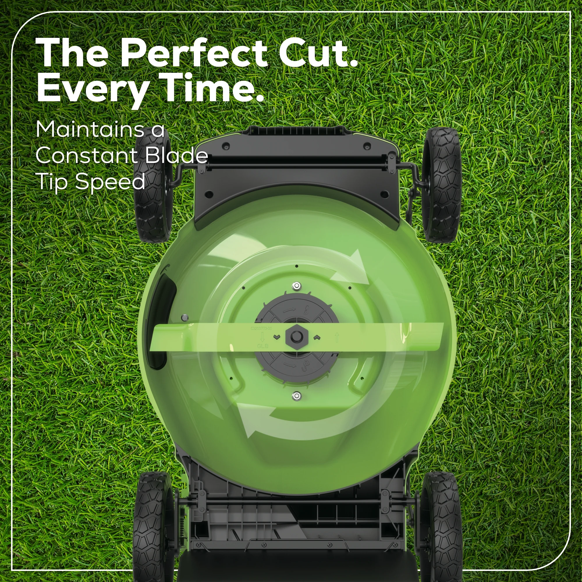60V 19" Cordless Battery Push Lawn Mower w/ 5.0Ah Battery & Charger, LM1906 - Image 7