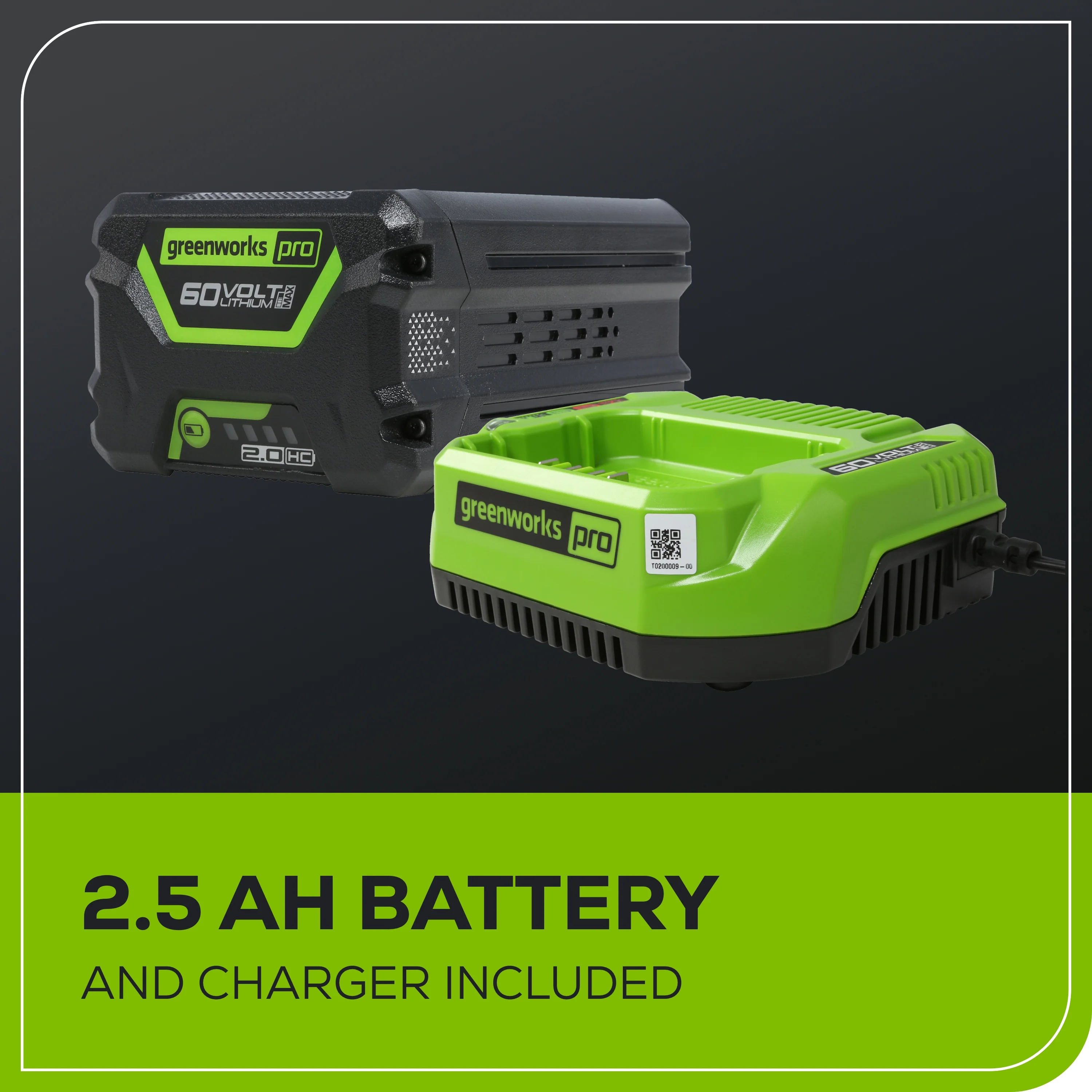 60V 16" Gen2 Cordless Battery String Trimmer: 2.5 Ah Battery and Charger - Image 11