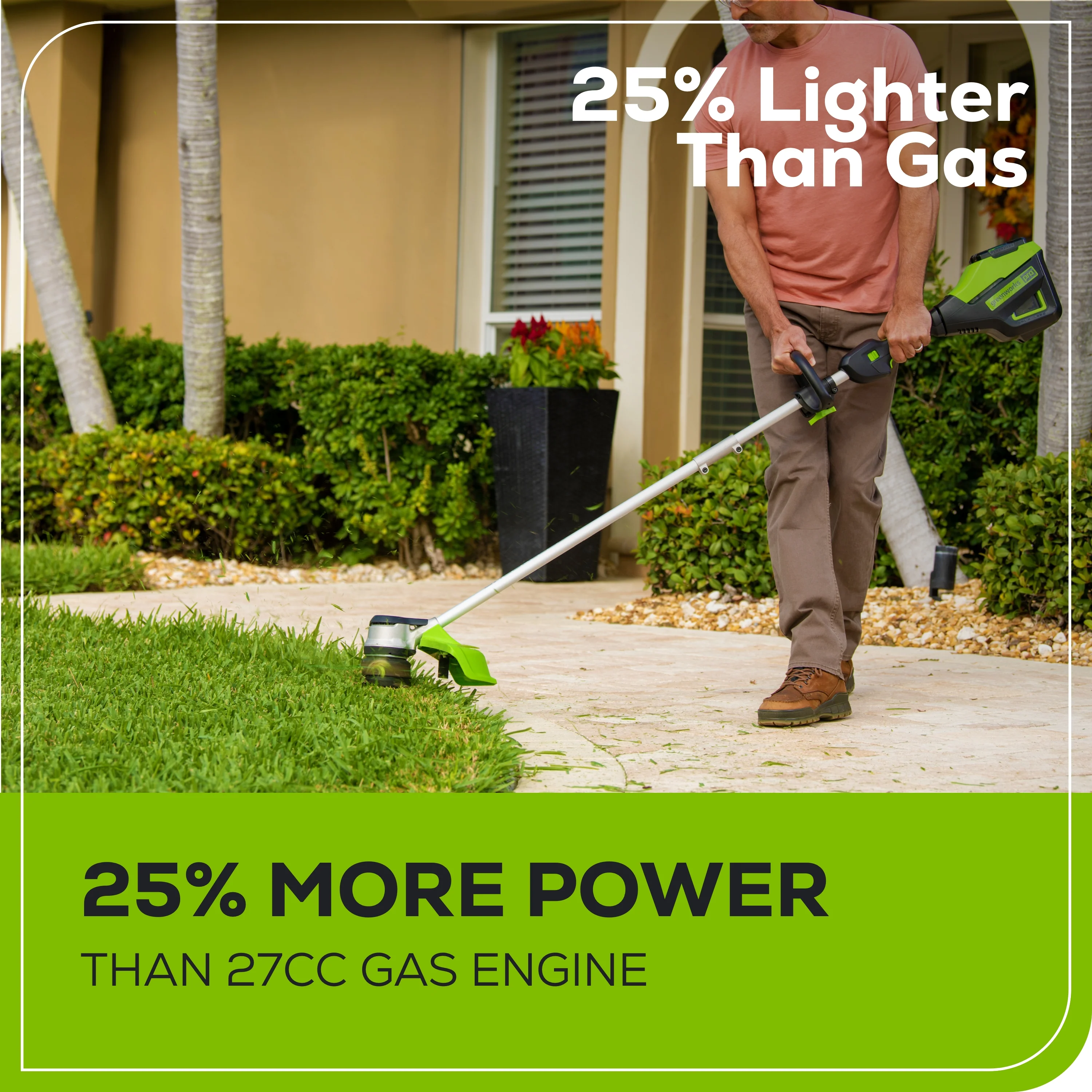 60V 16" Gen2 Cordless Battery String Trimmer: 2.5 Ah Battery and Charger - Image 7