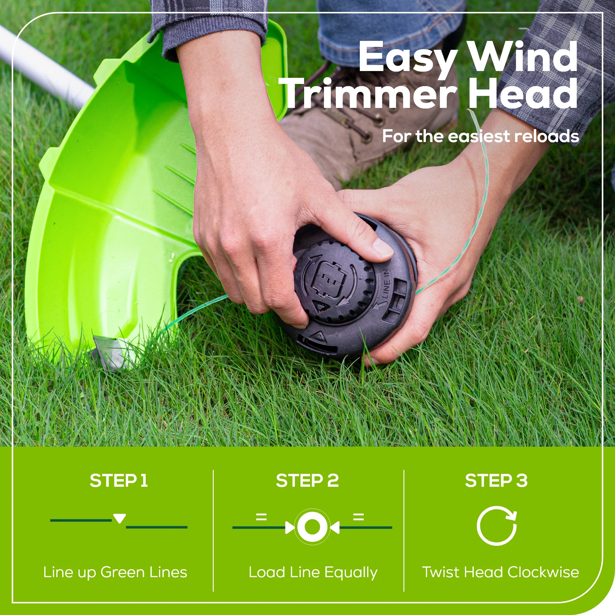 80V 16" Cordless Battery String Trimmer (Attachment Capable) w/ 2.5 Ah Battery & Charger - Image 6