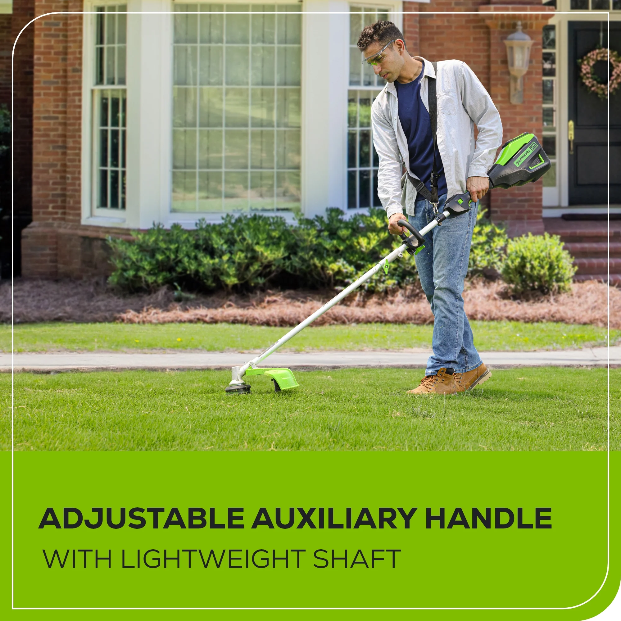 80V 16" Cordless Battery String Trimmer (Attachment Capable) w/ 2.5 Ah Battery & Charger - Image 9