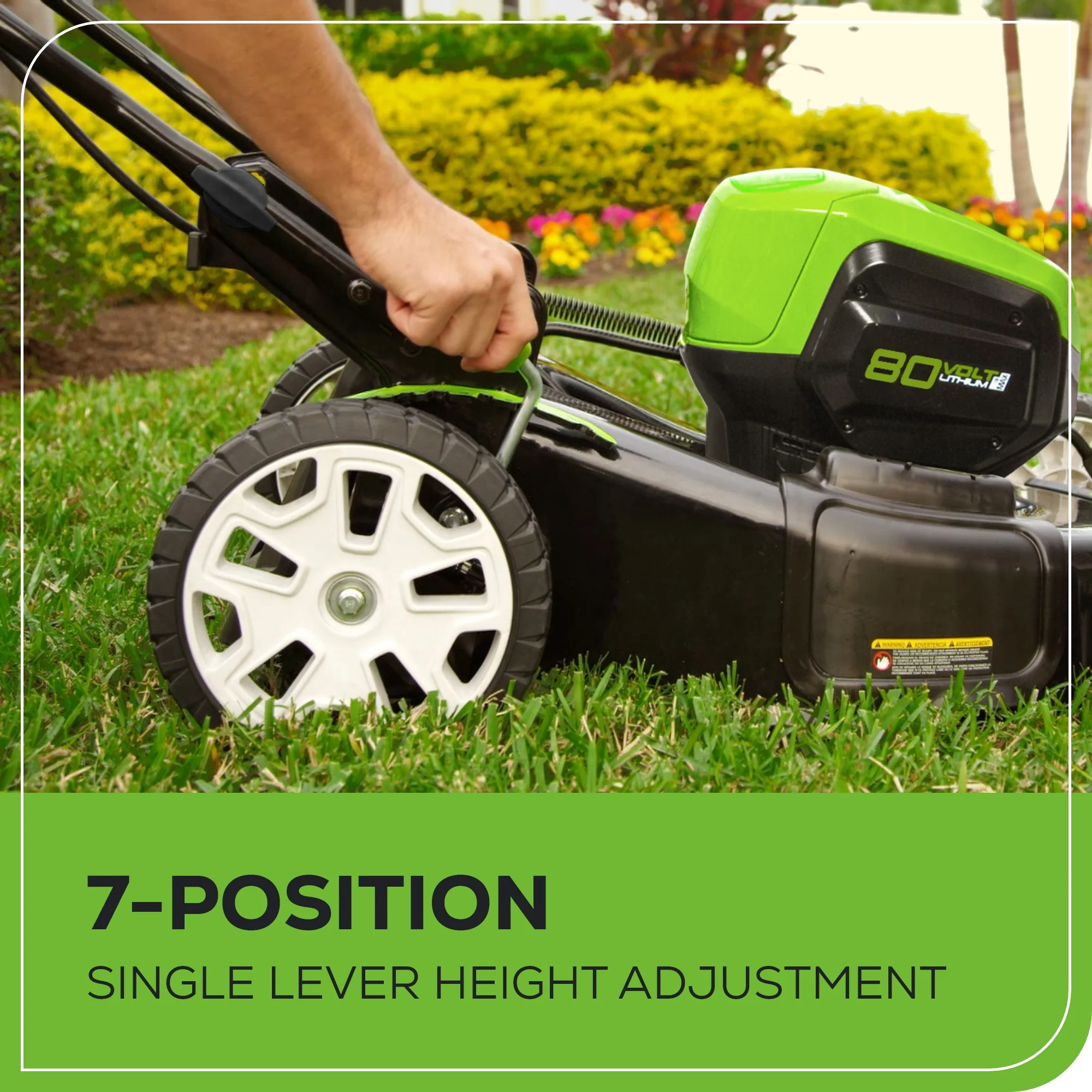 80V 21" Cordless Battery 3-in-1 Self-Propelled Lawn Mower w/ 4.0Ah Battery & Charger, LM2138S - Image 6