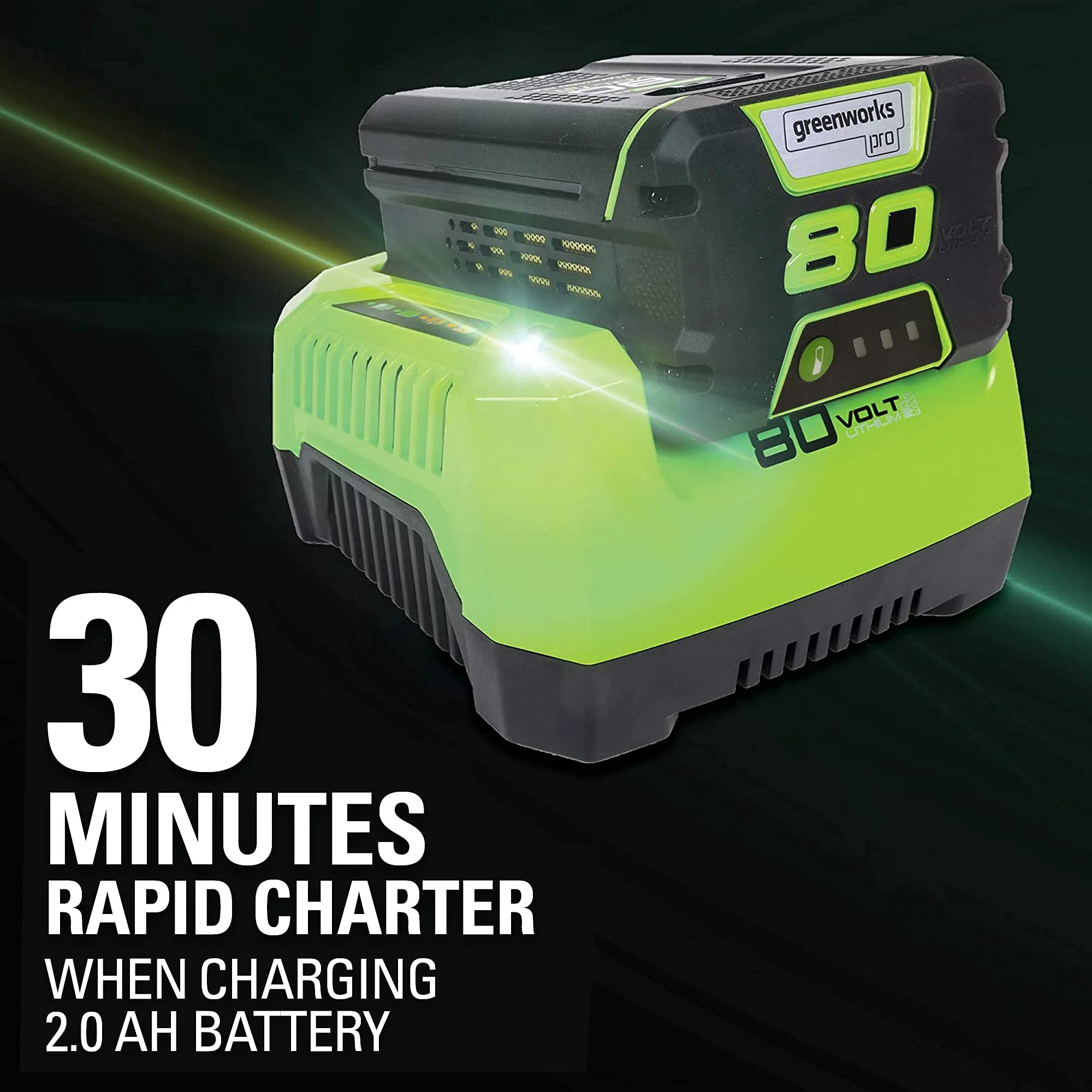 Pro 80V 21" Brushless Push Lawn Mower w/ (2) 2.0Ah Batteries & Rapid Charger - Image 12