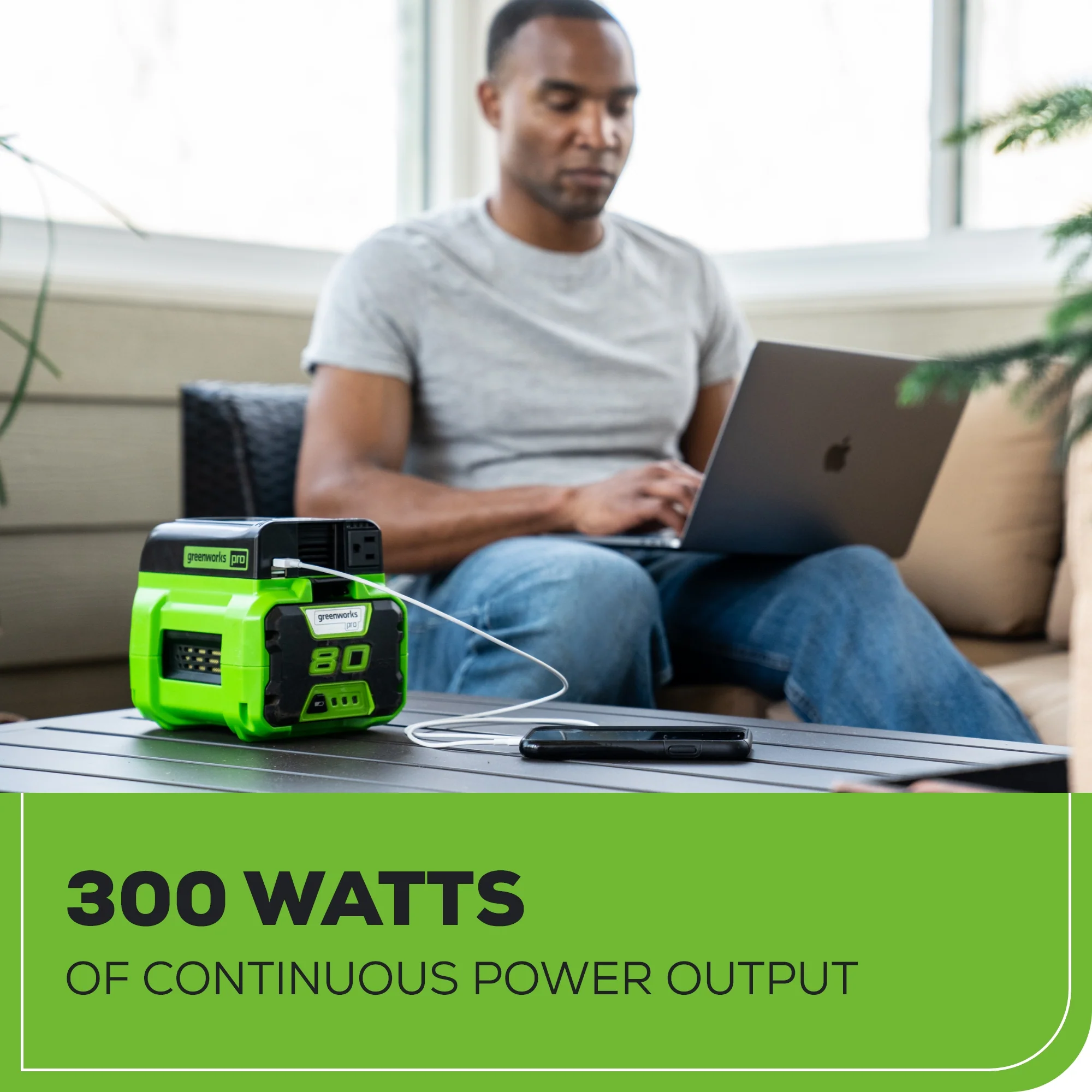 80V Cordless Battery 300 Watt Power Inverter (Tool Only) - Image 4