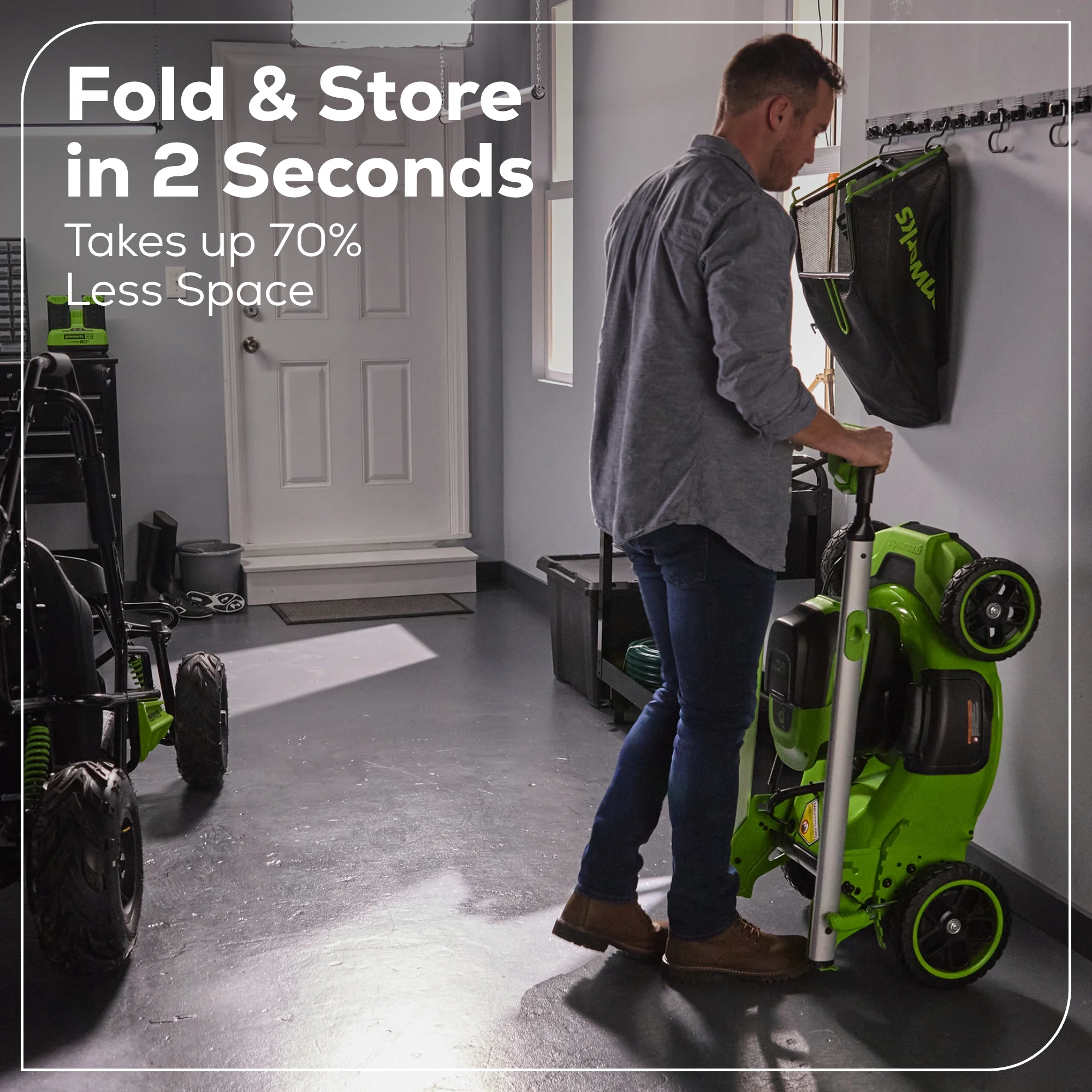 OPEN BOX 60V 21" Cordless Battery Dual Blade Self-Propelled Mower, (1) 8Ah battery and 6A Charger, LM2146S - Image 12