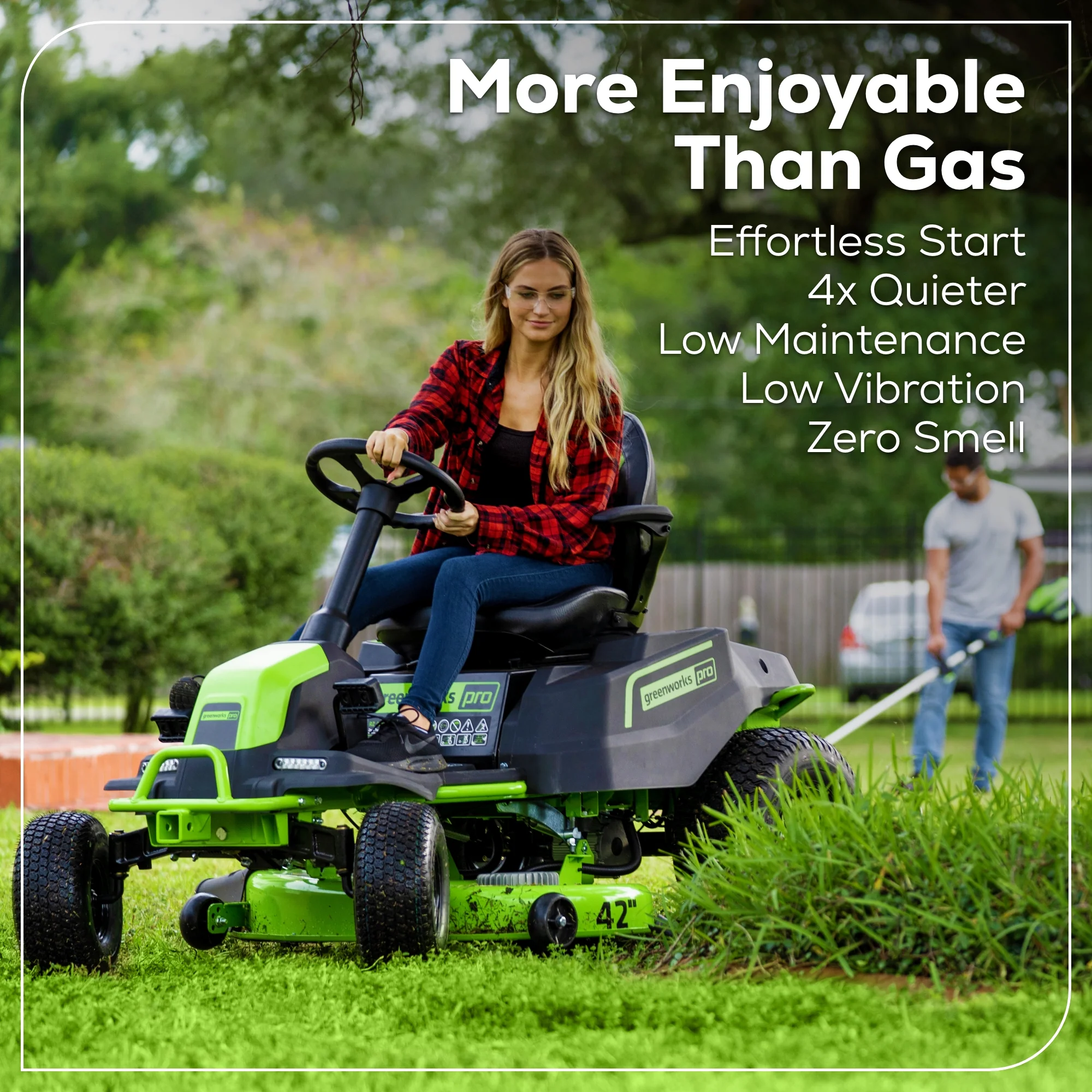 60V 42" Cordless Battery CrossoverT Riding Lawn Mower, (4) 8.0 Ah Batteries and (2) Dual-Port Turbo Chargers, CRT4262 - Image 11