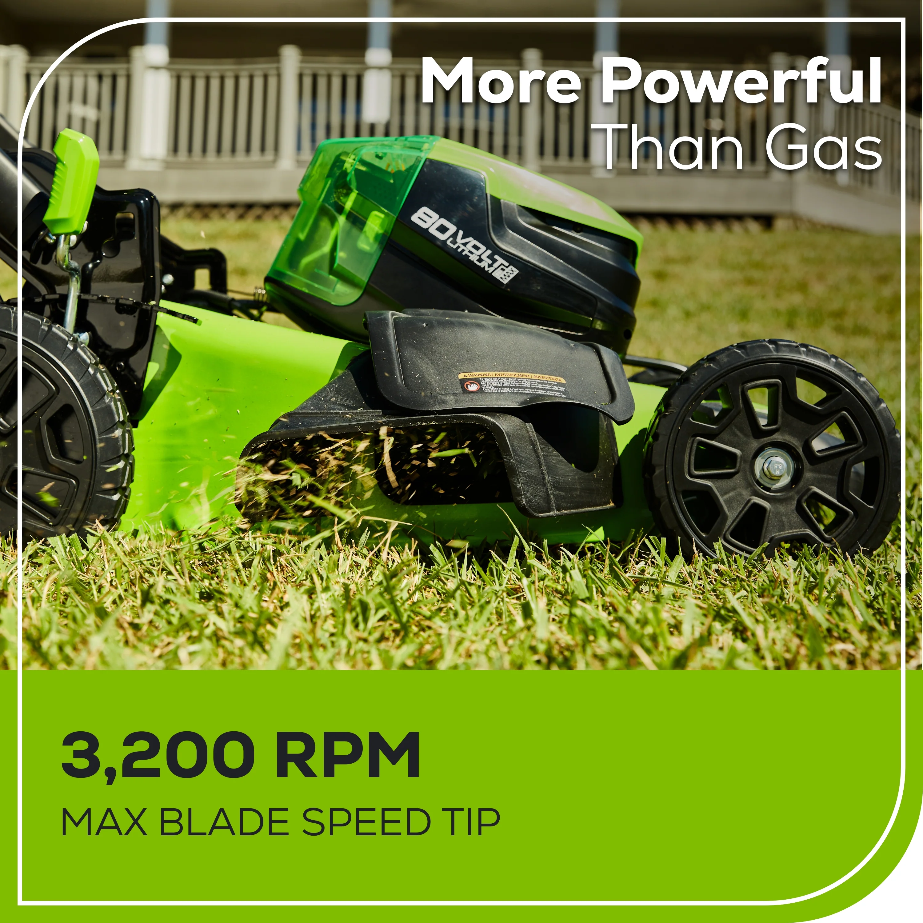 OPEN BOX 80V 21" Cordless Battery 4-in-1 Self-Propelled Lawn Mower: 4.0 Ah: 2.0 Ah Battery and Rapid Charger, LM2118S - Image 7