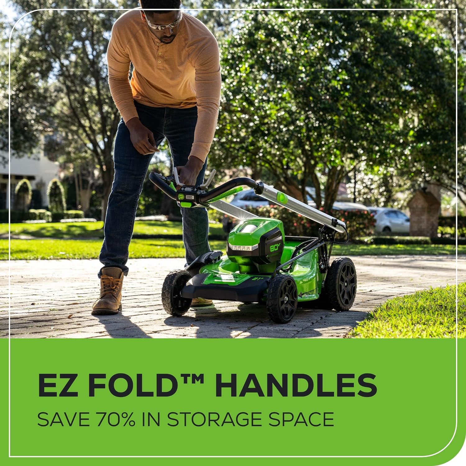80V 21" Cordless Battery 4-in-1 Self-Propelled Lawn Mower and 700CFM Blower Combo Kit: 5.0 Ah Battery and 6A Charger - Image 8